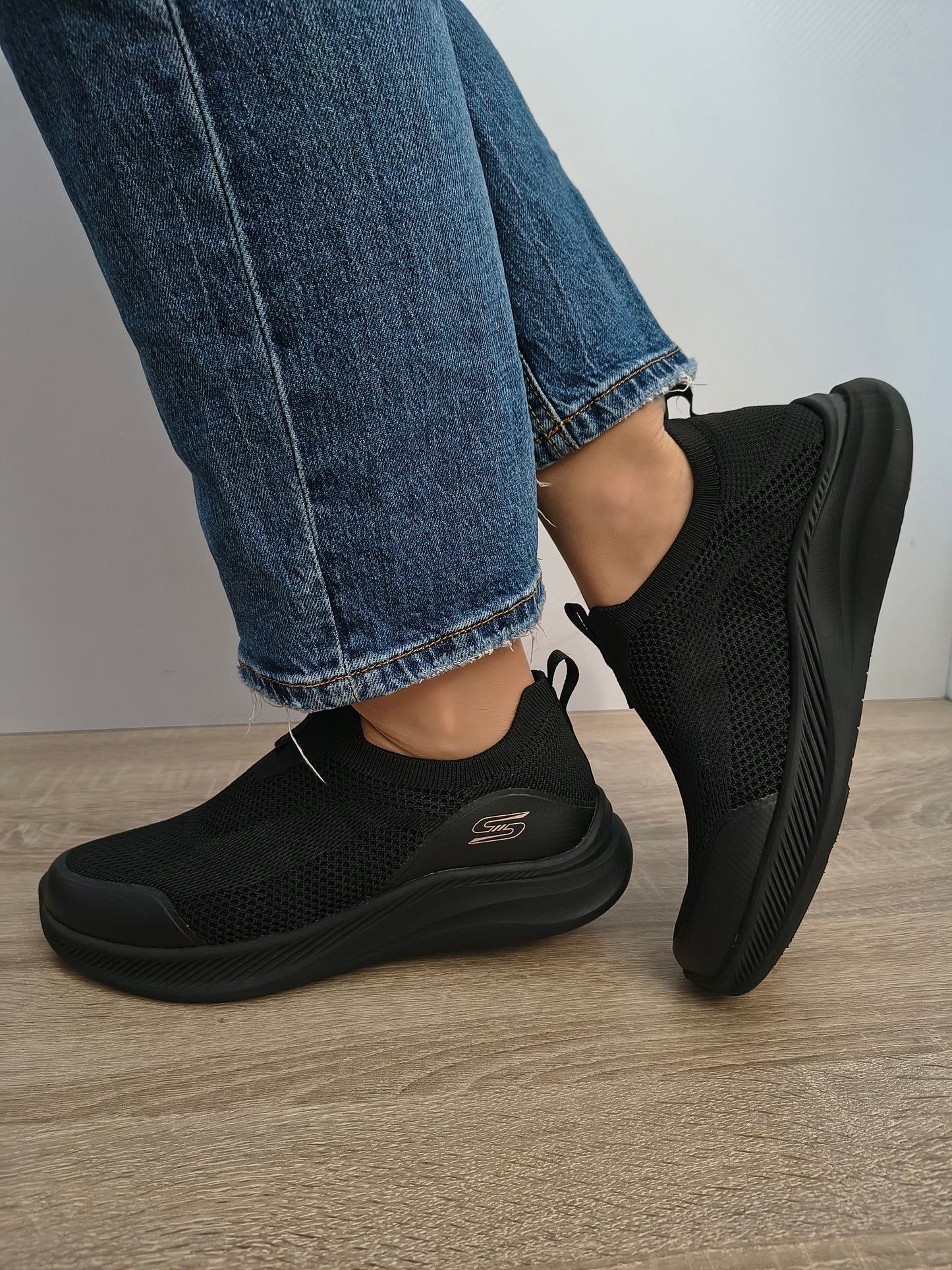 Pantofi Sport Damă Skechers 117734 Bbk Negru - Textil