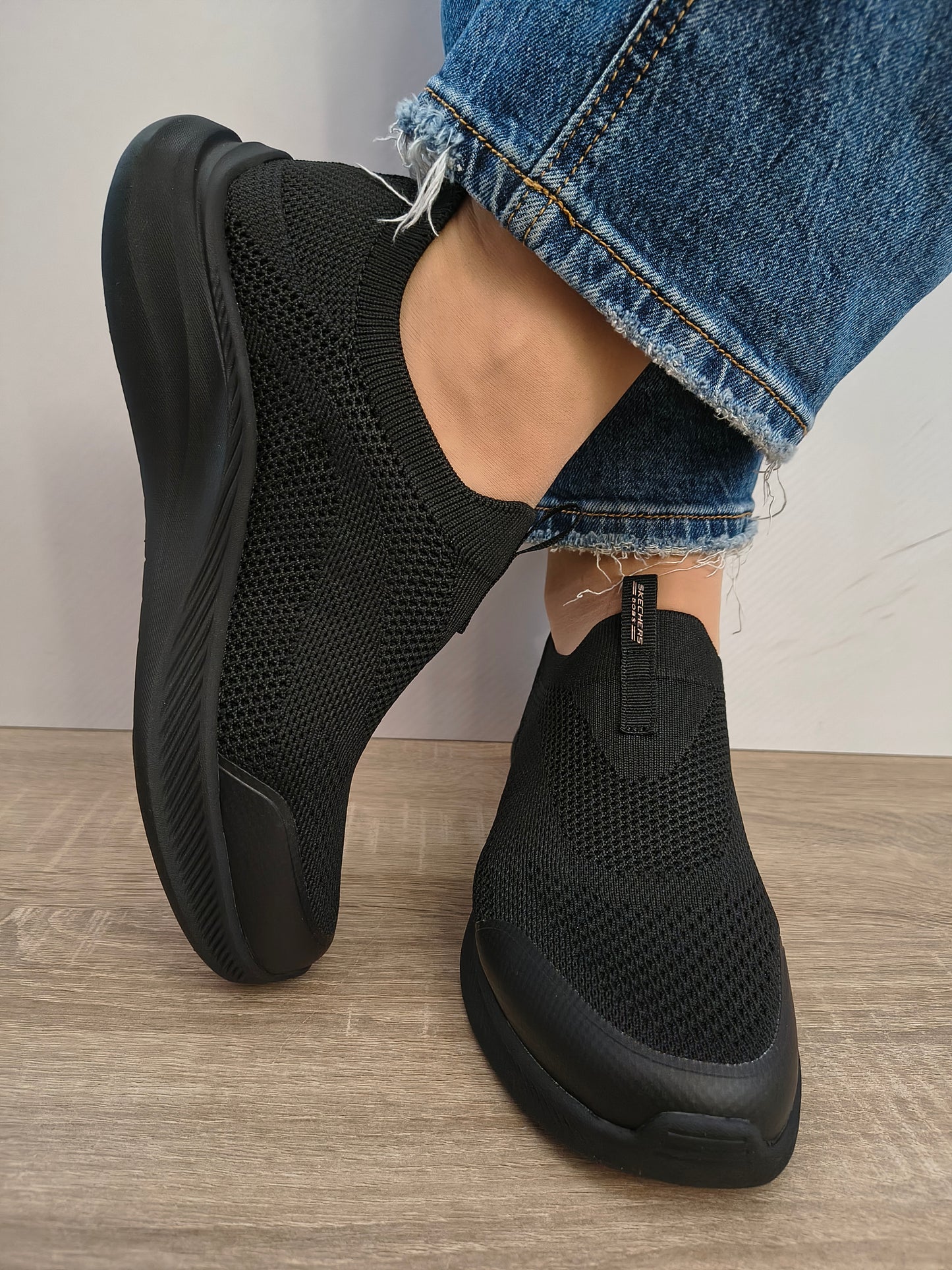 Pantofi Sport Damă Skechers 117734 Bbk Negru - Textil