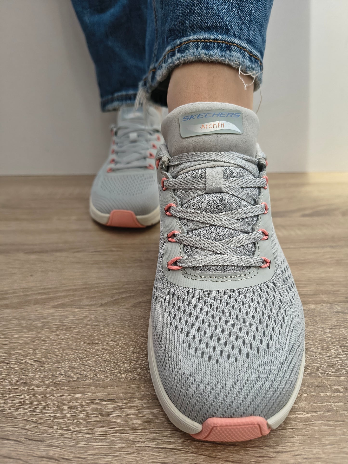 Pantofi Sport Damă Skechers 150051 Lgmt Gri Deschis - Textil
