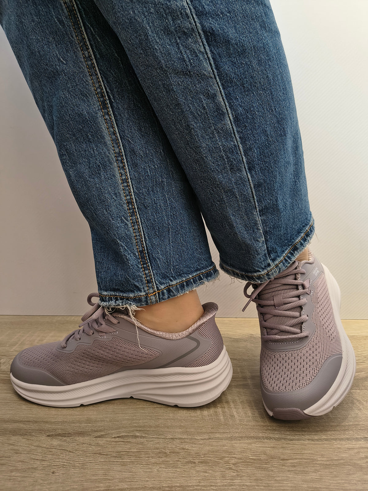PANTOFI SPORT DAMA SKECHERS 117756 QUAL LILA DUST GREY - imagine 3