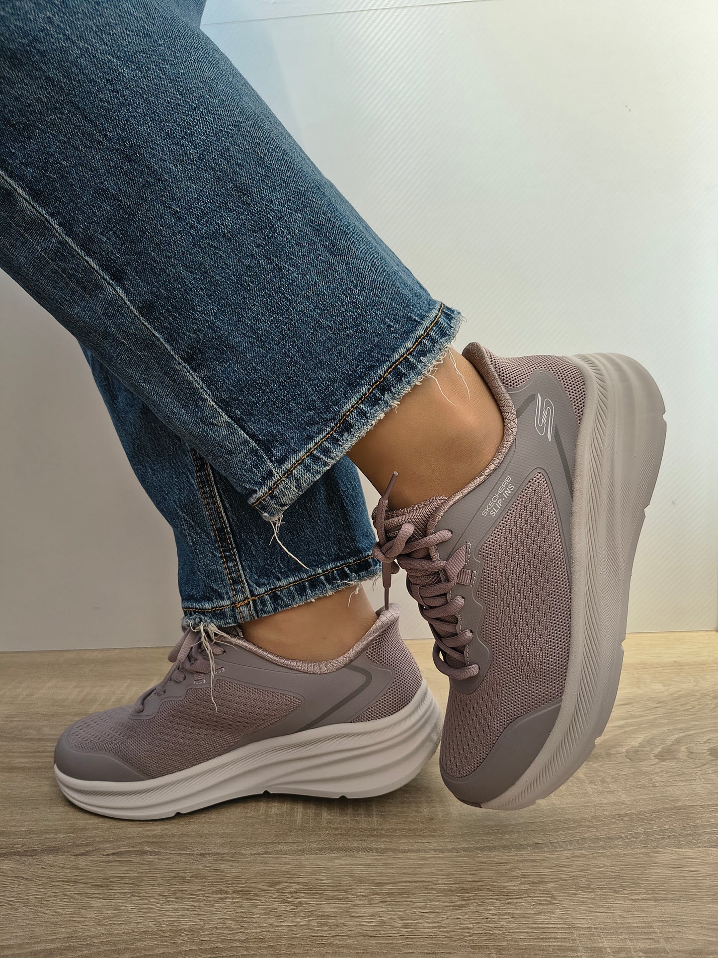 PANTOFI SPORT DAMA SKECHERS 117756 QUAL LILA DUST GREY