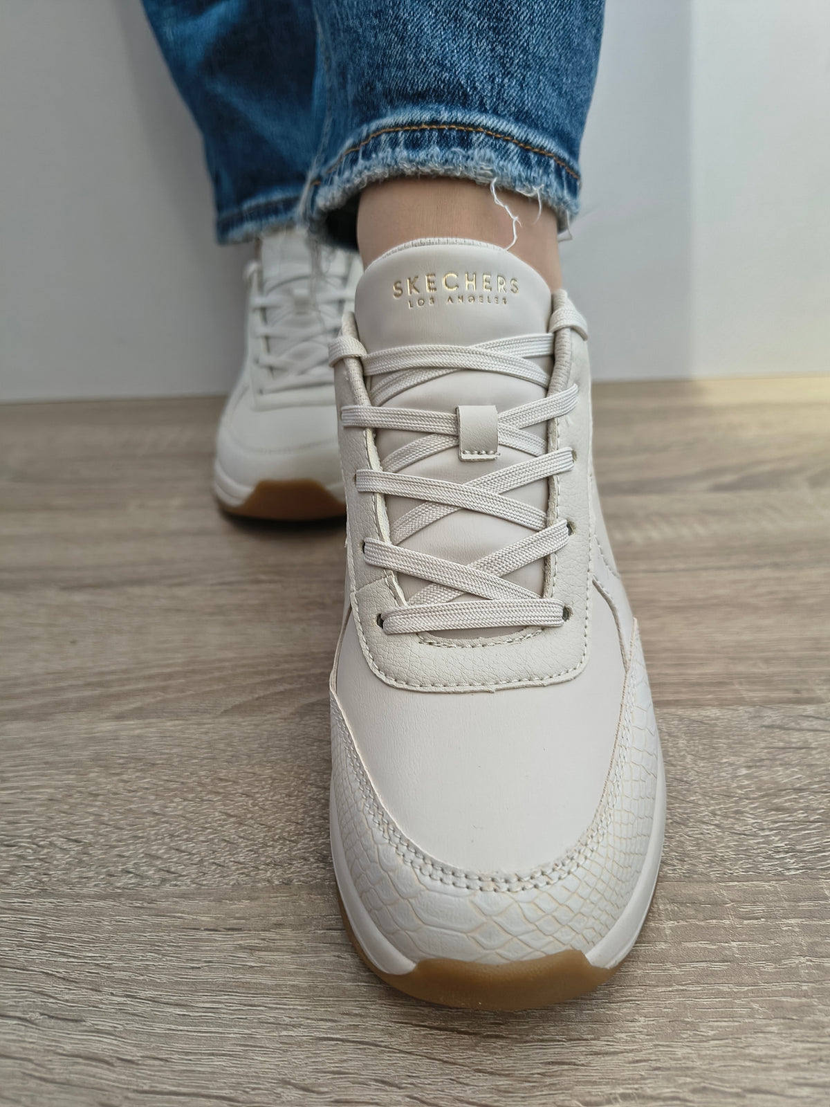 PANTOFI CASUAL DAMA SKECHERS 177345 OFWT OFF WHITE - imagine 5