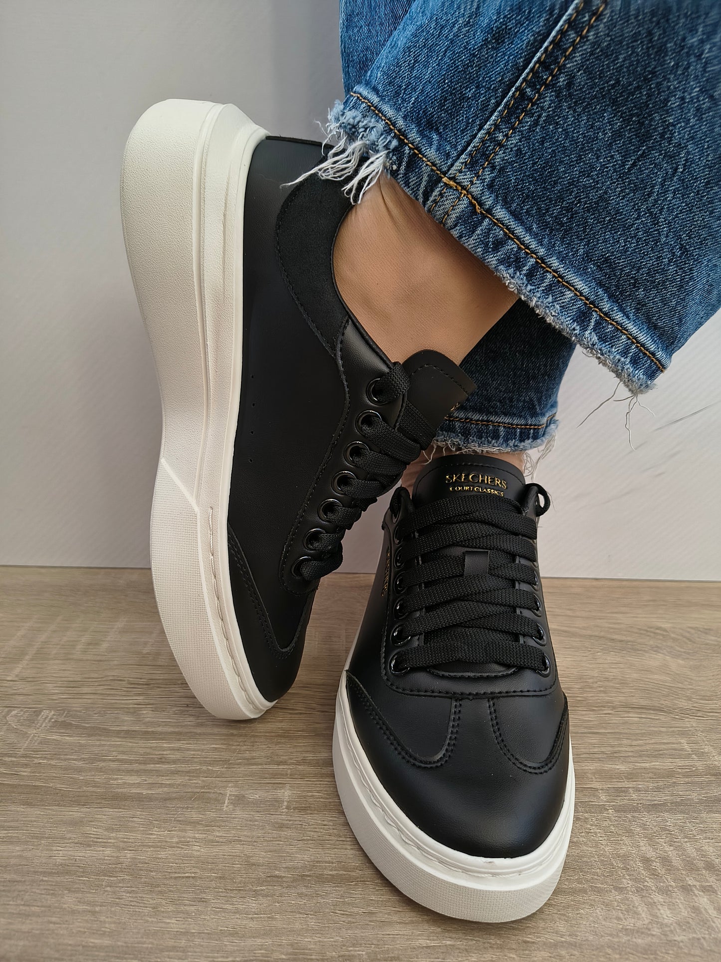 PANTOFI CASUAL SKECHERS 185060 BLK NEGRU