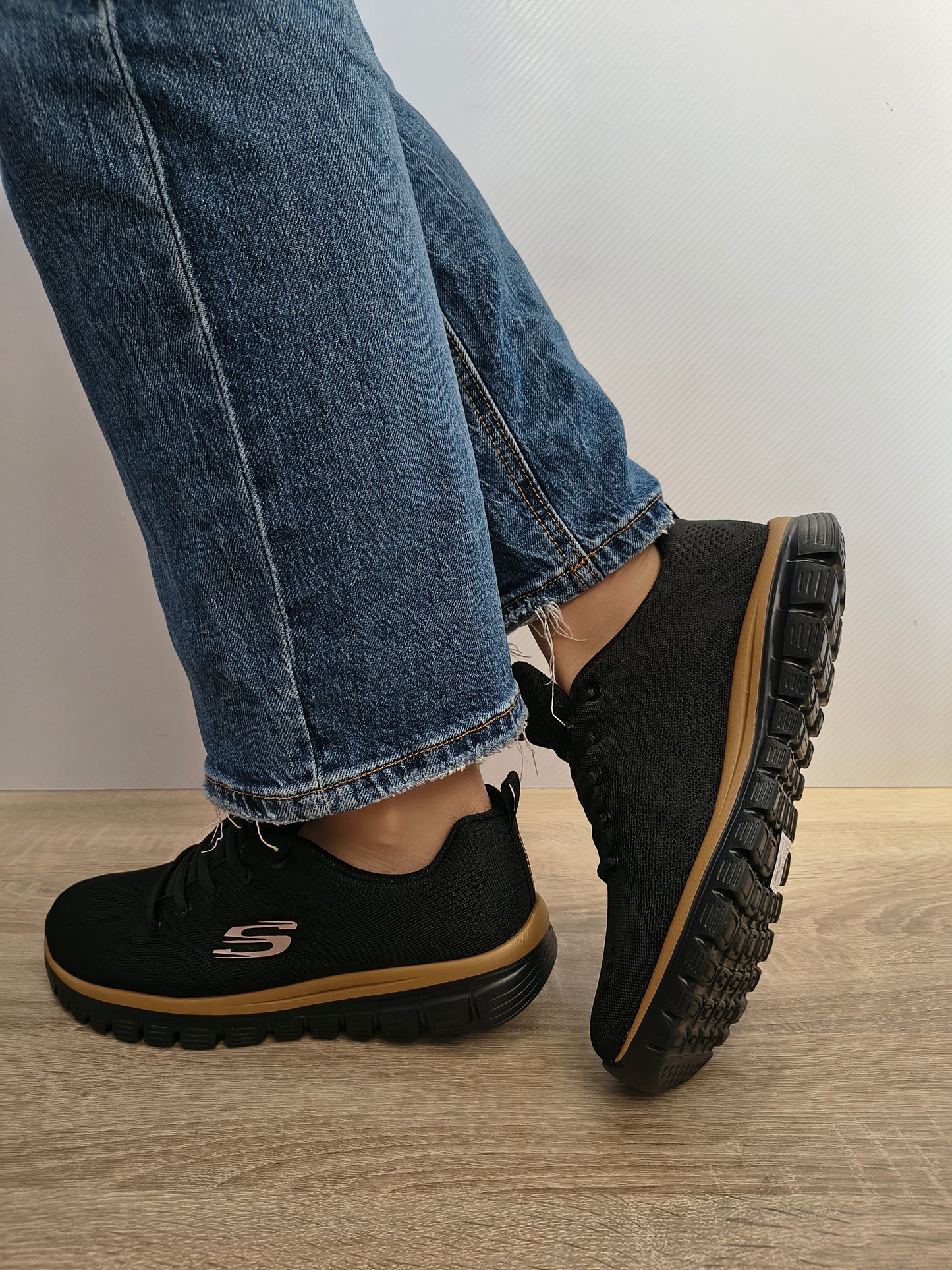 PANTOFI SPORT DAMĂ SKECHERS 12615 BKRG NEGRU