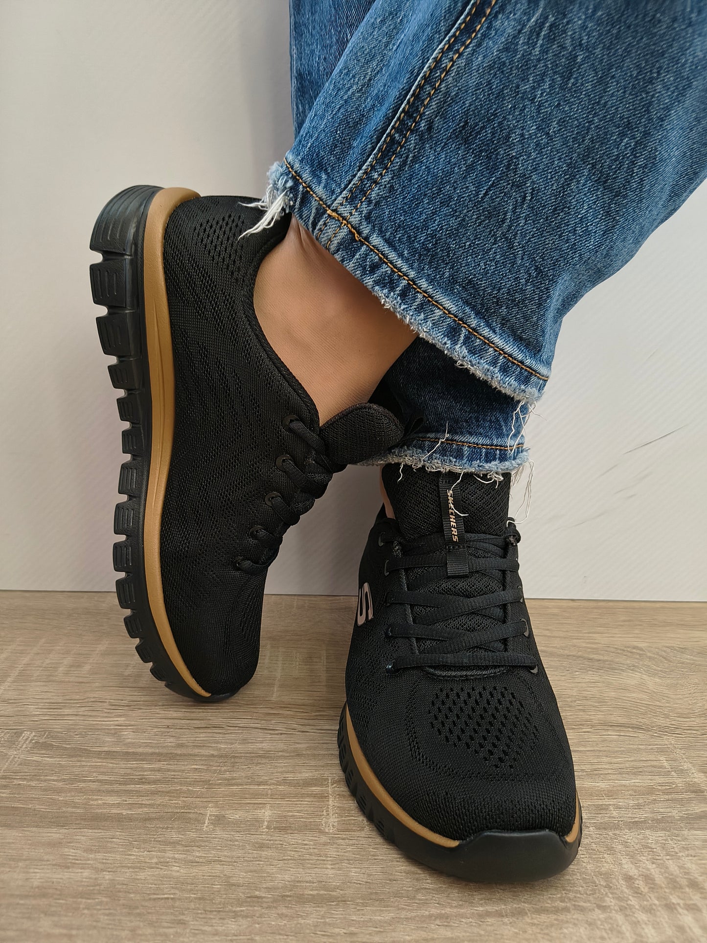 PANTOFI SPORT DAMĂ SKECHERS 12615 BKRG NEGRU