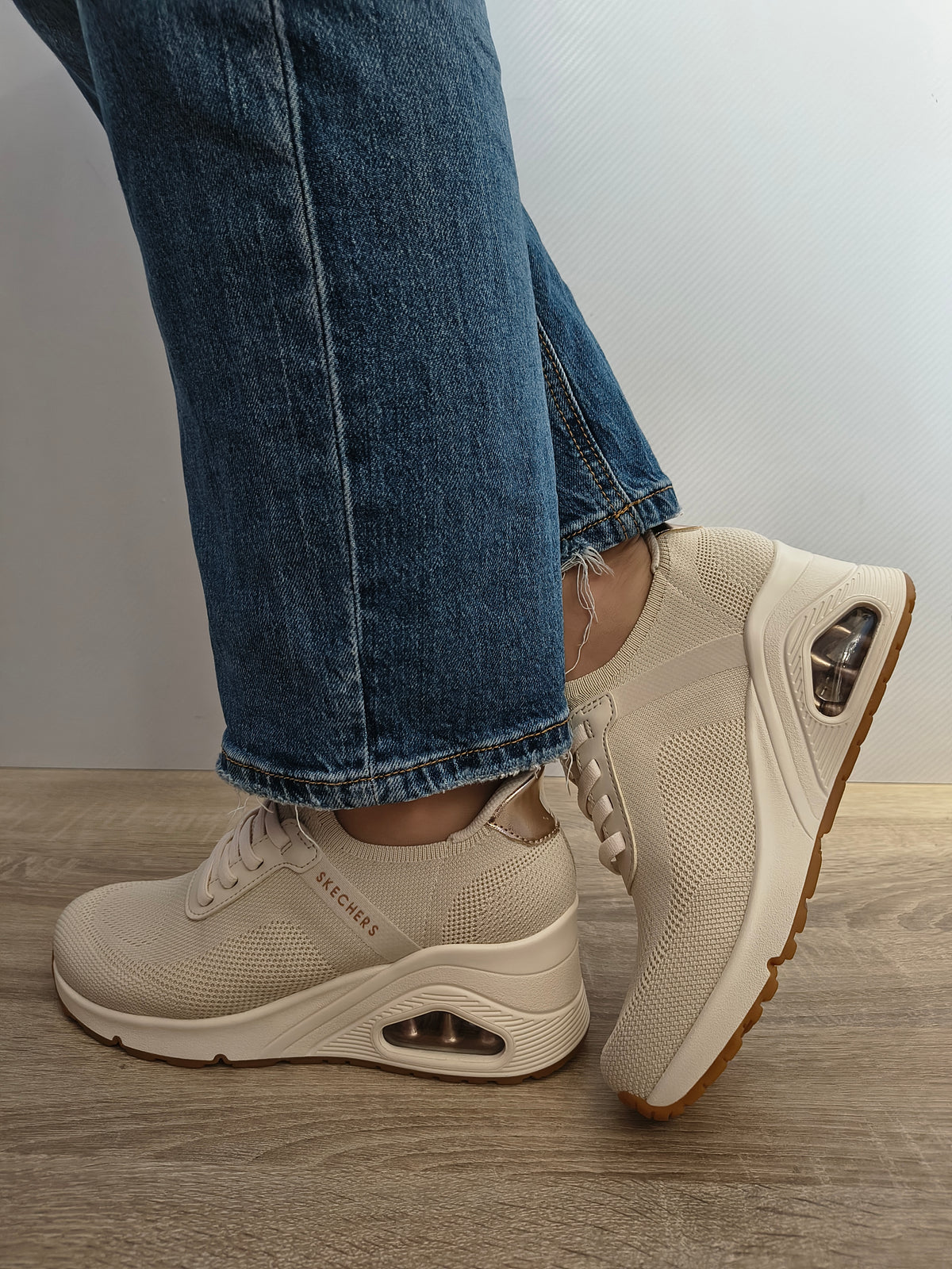 PANTOFI CASUAL DAMA SKECHERS 177531 OFWT OFF WHITE - imagine 4