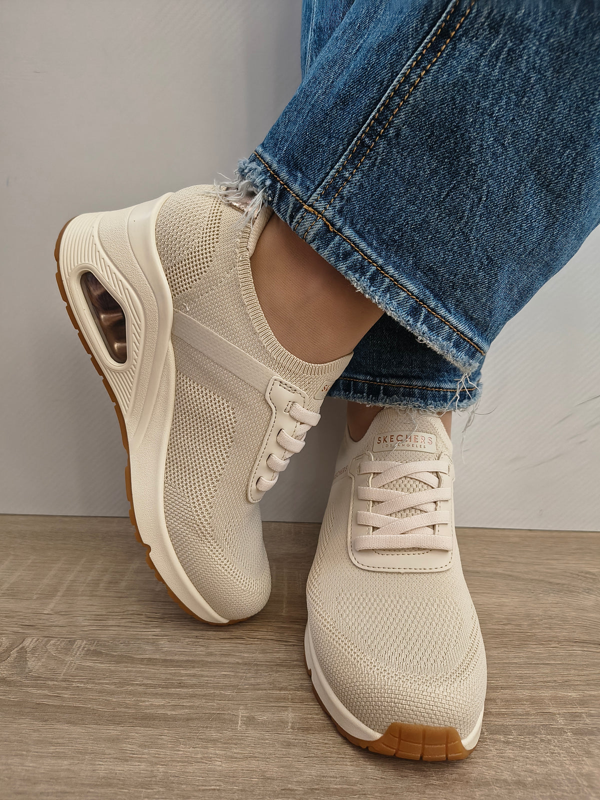 PANTOFI CASUAL DAMA SKECHERS 177531 OFWT OFF WHITE - imagine 6