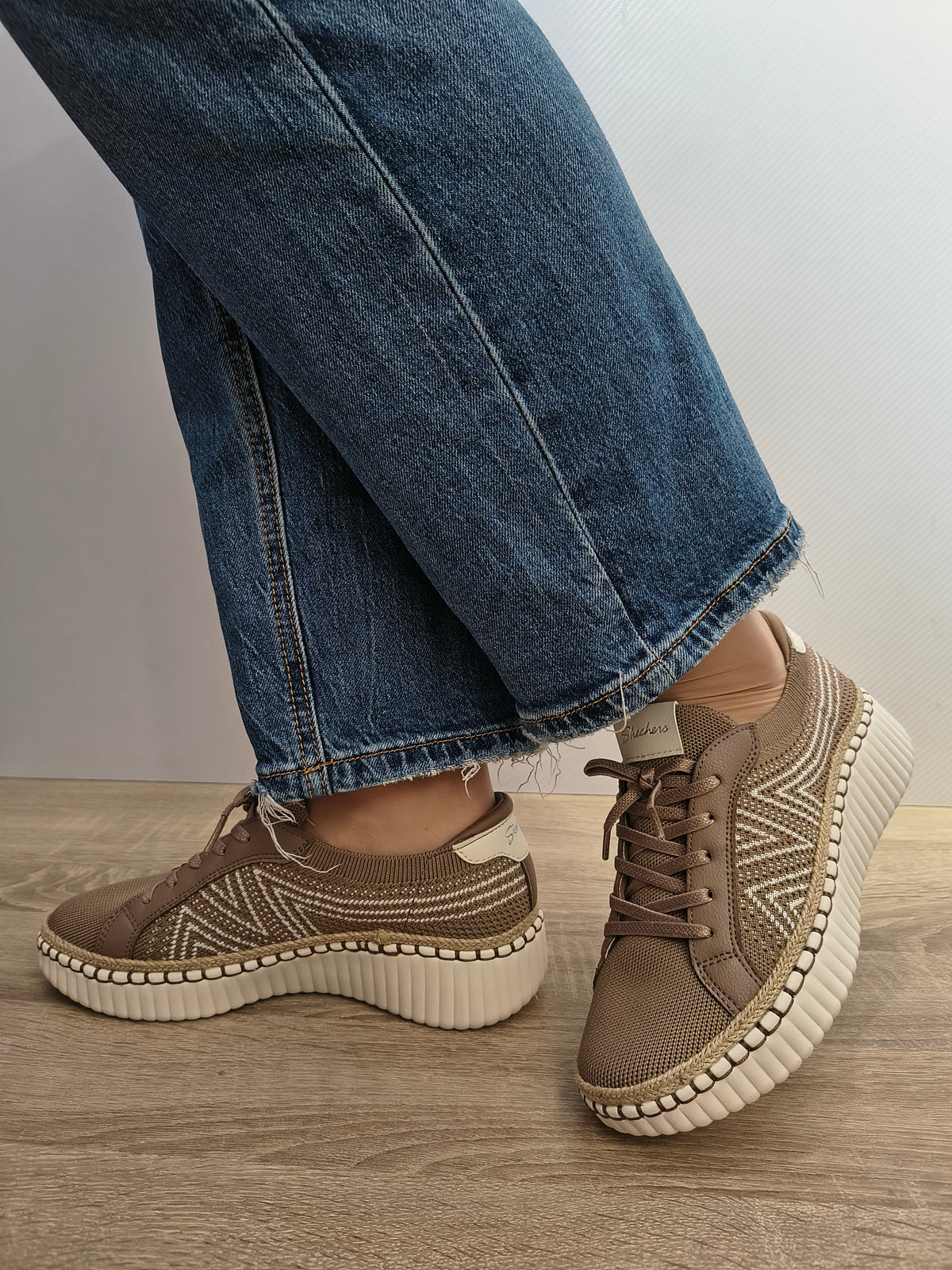 PANTOFI CASUAL DAMĂ SKECHERS 100716 MOC MOCHA - imagine 2