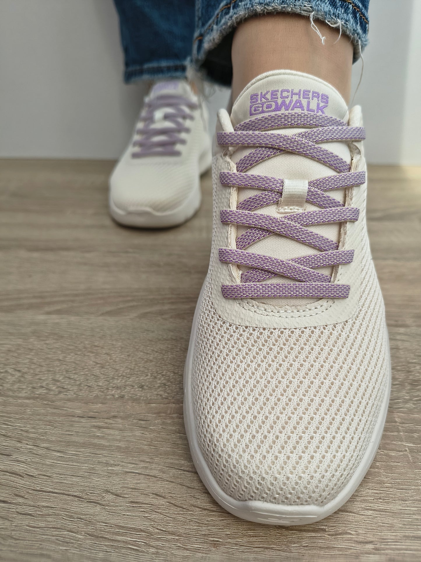 PANTOFI SPORT DAMA SKECHERS 125516 OFWT CREM/LILA