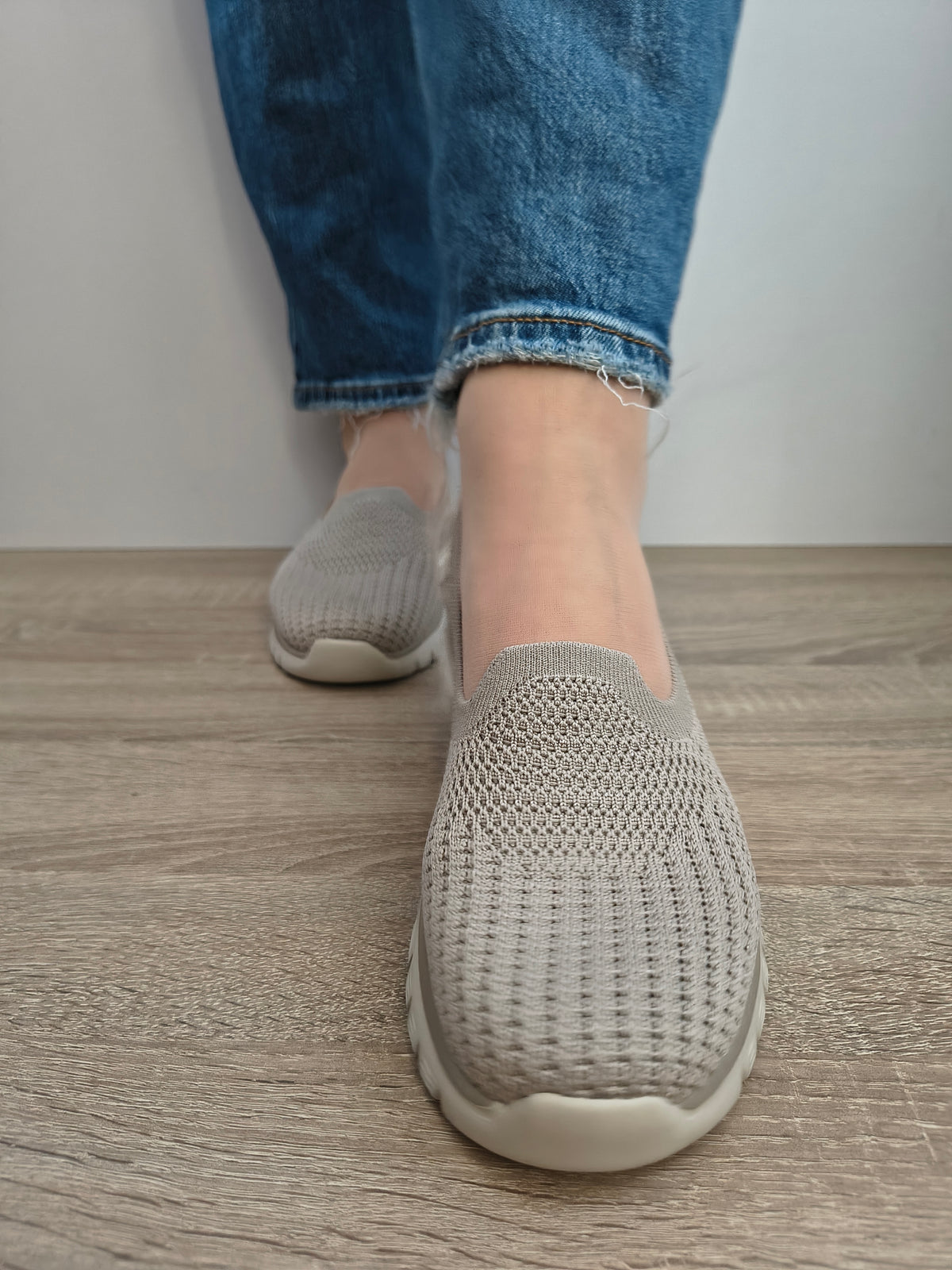 PANTOFI CASUAL DAMA SKECHERS 100962 TPE BEJ TAUPE - imagine 4