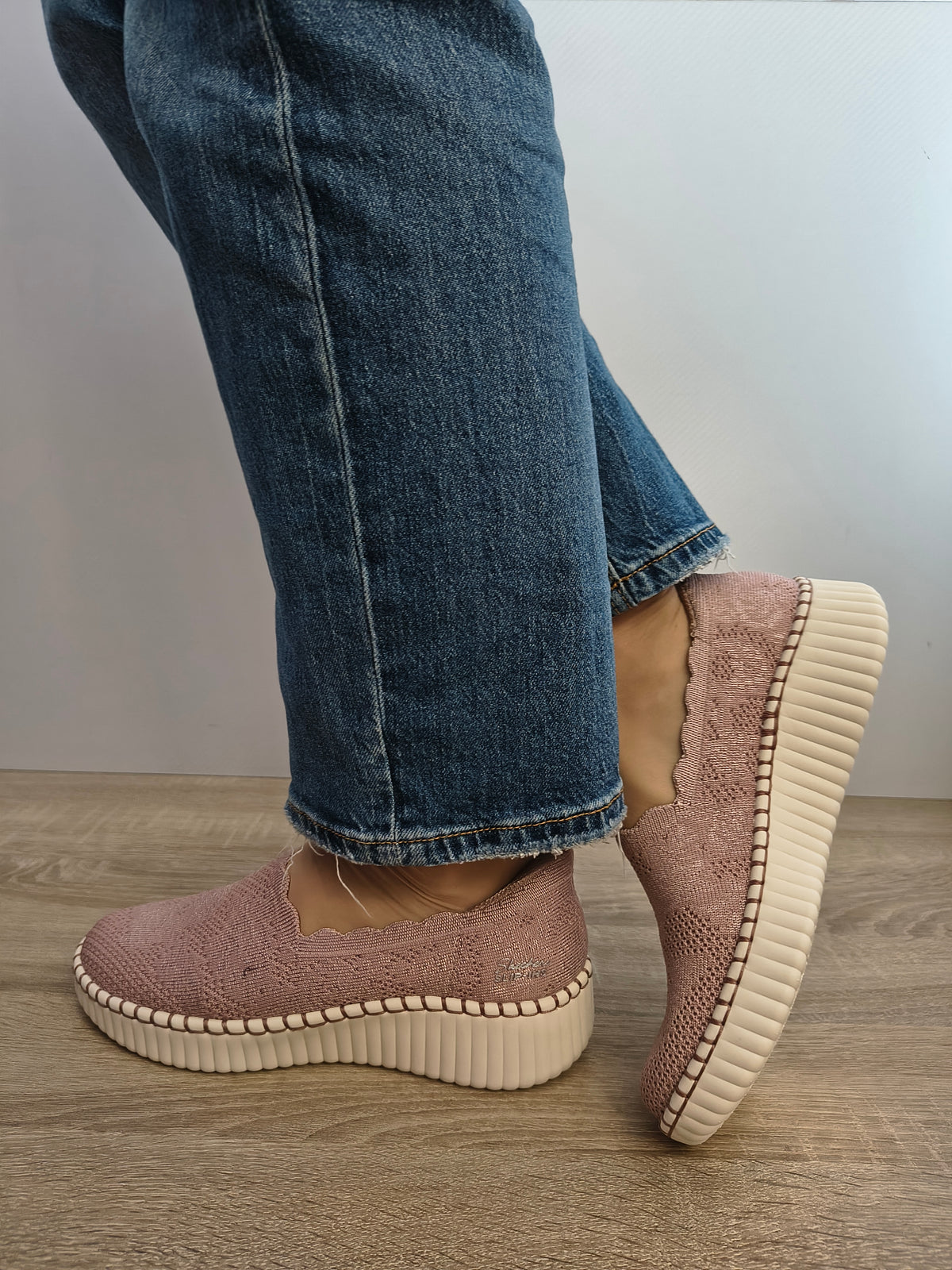 PANTOFI CASUAL DAMA SKECHERS 100904 MVE ROZ MAUVE - imagine 3