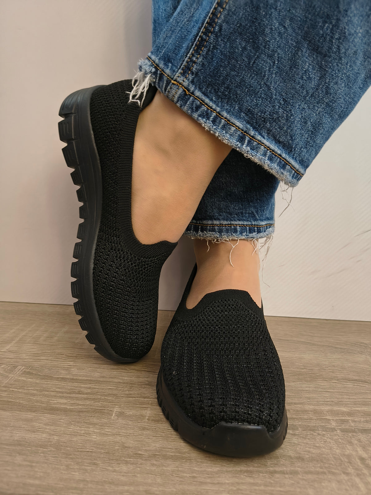 PANTOFI CASUAL DAMA SKECHERS 100962 BBK NEGRU - imagine 5