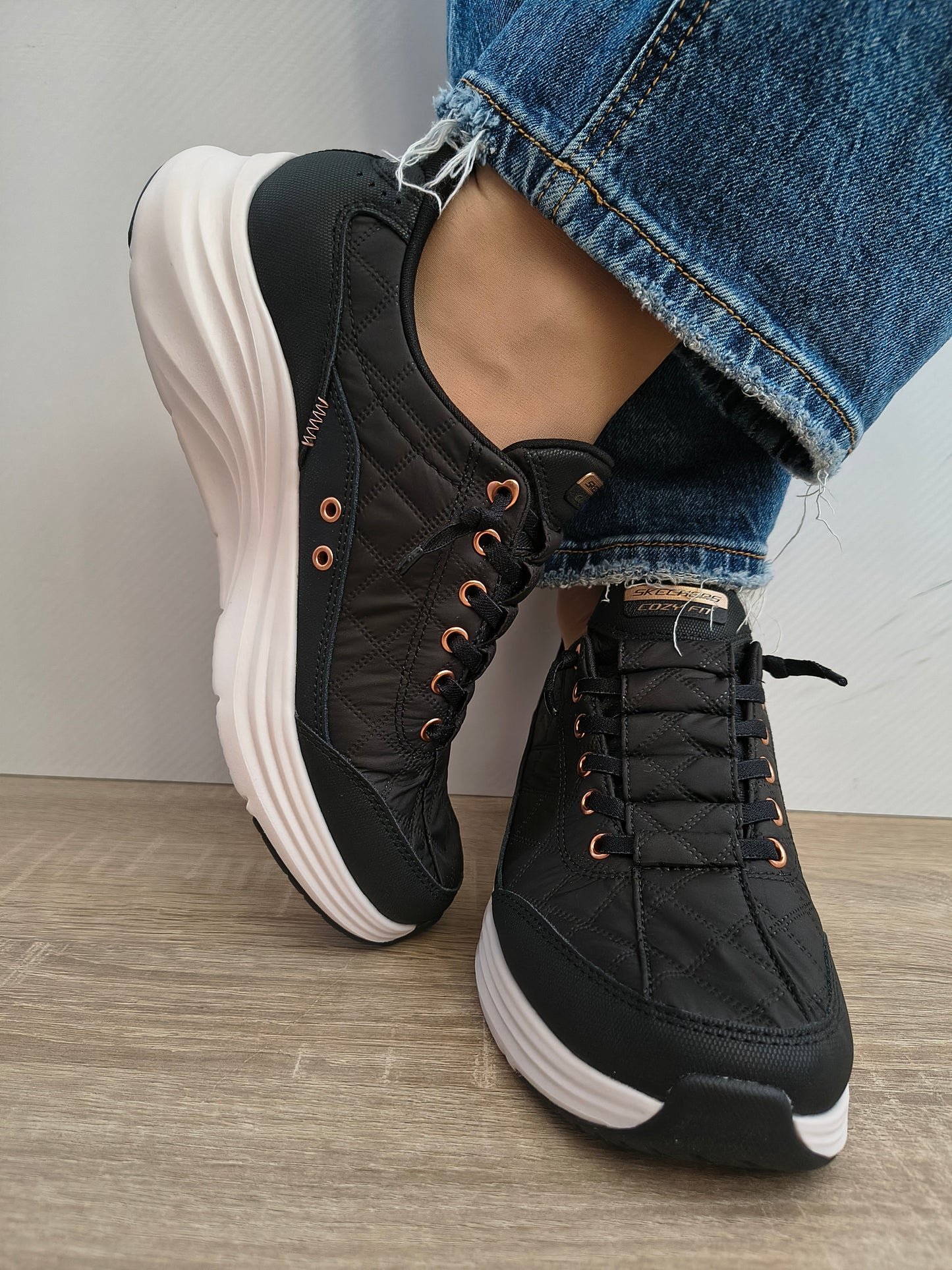 Pantofi Sport Damă Skechers 150413 Bkrg Negru - Textil