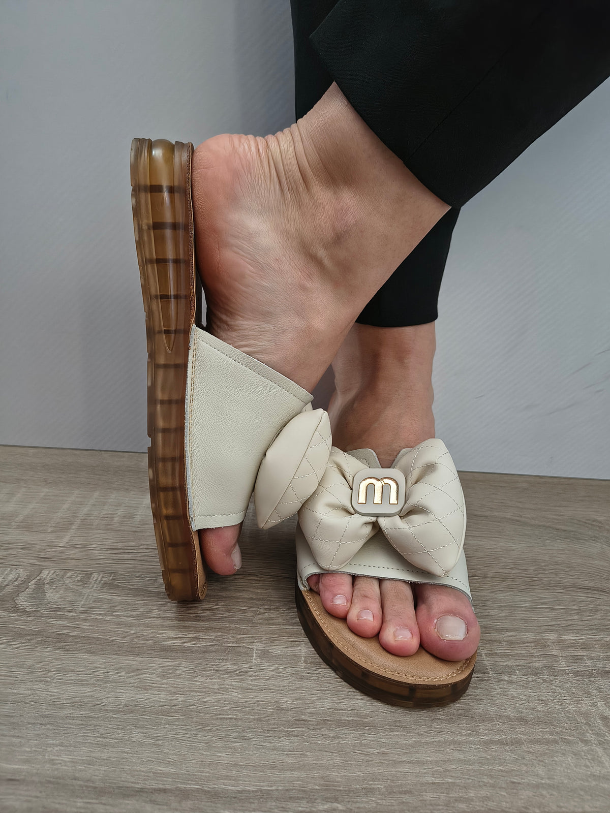Saboti Casual Damă Formazione 28118 Crem - Piele Naturală - imagine 6