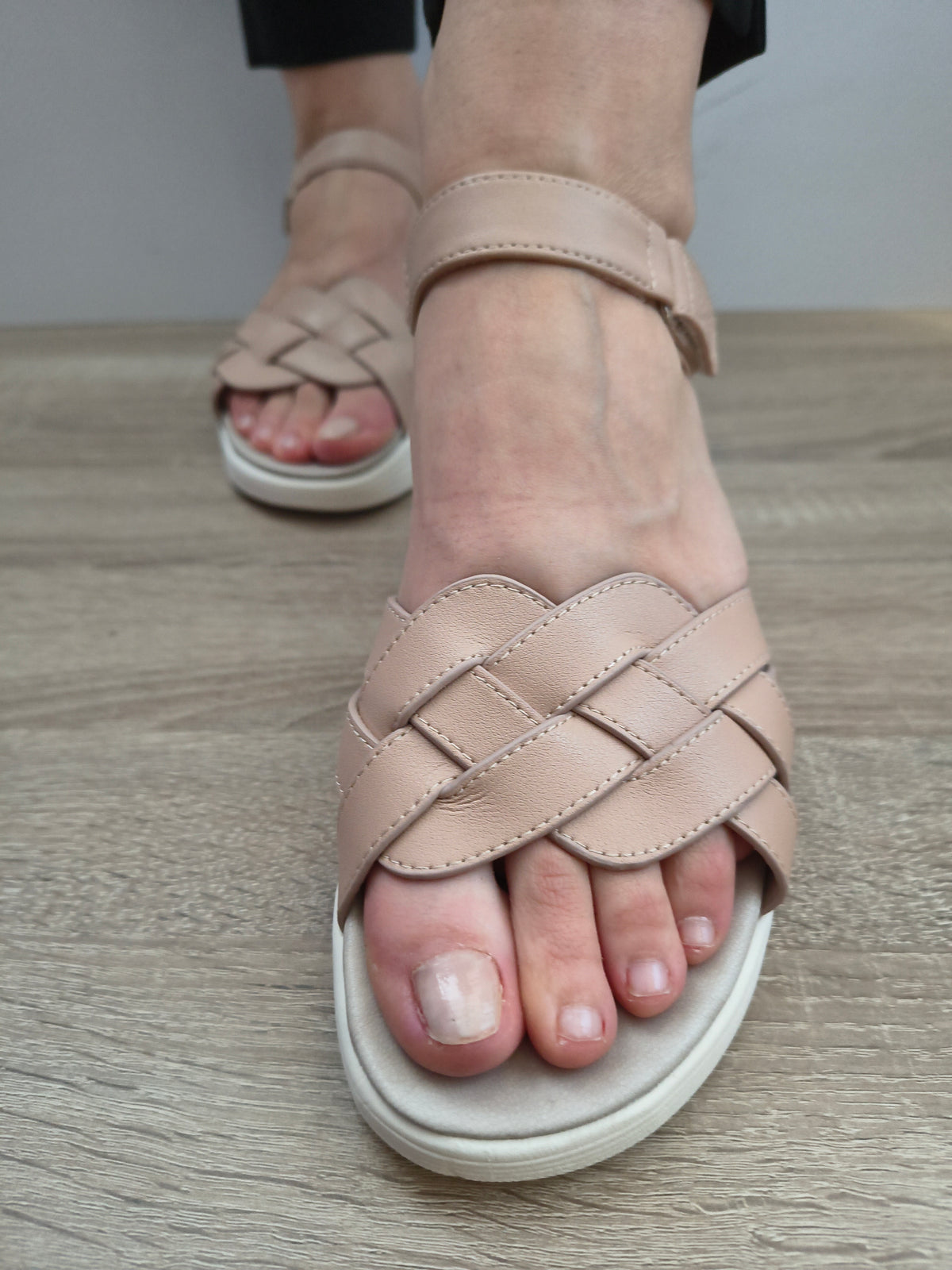 Sandale Casual Damă Formazione 3FR031 Apricot - Piele Naturală - imagine 6