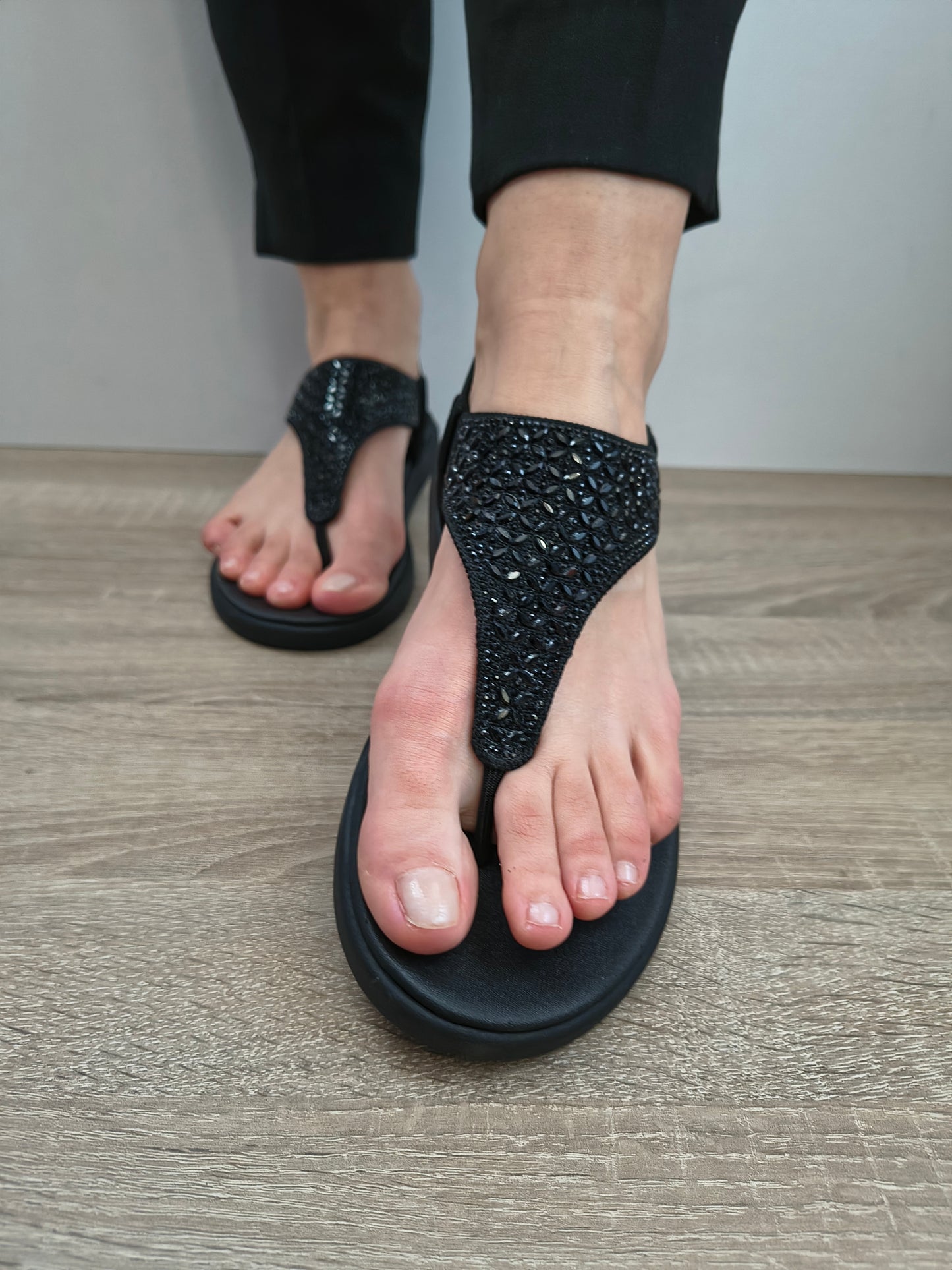 Sandale Casual Damă Skechers 163636 Bbk Negru - Textil