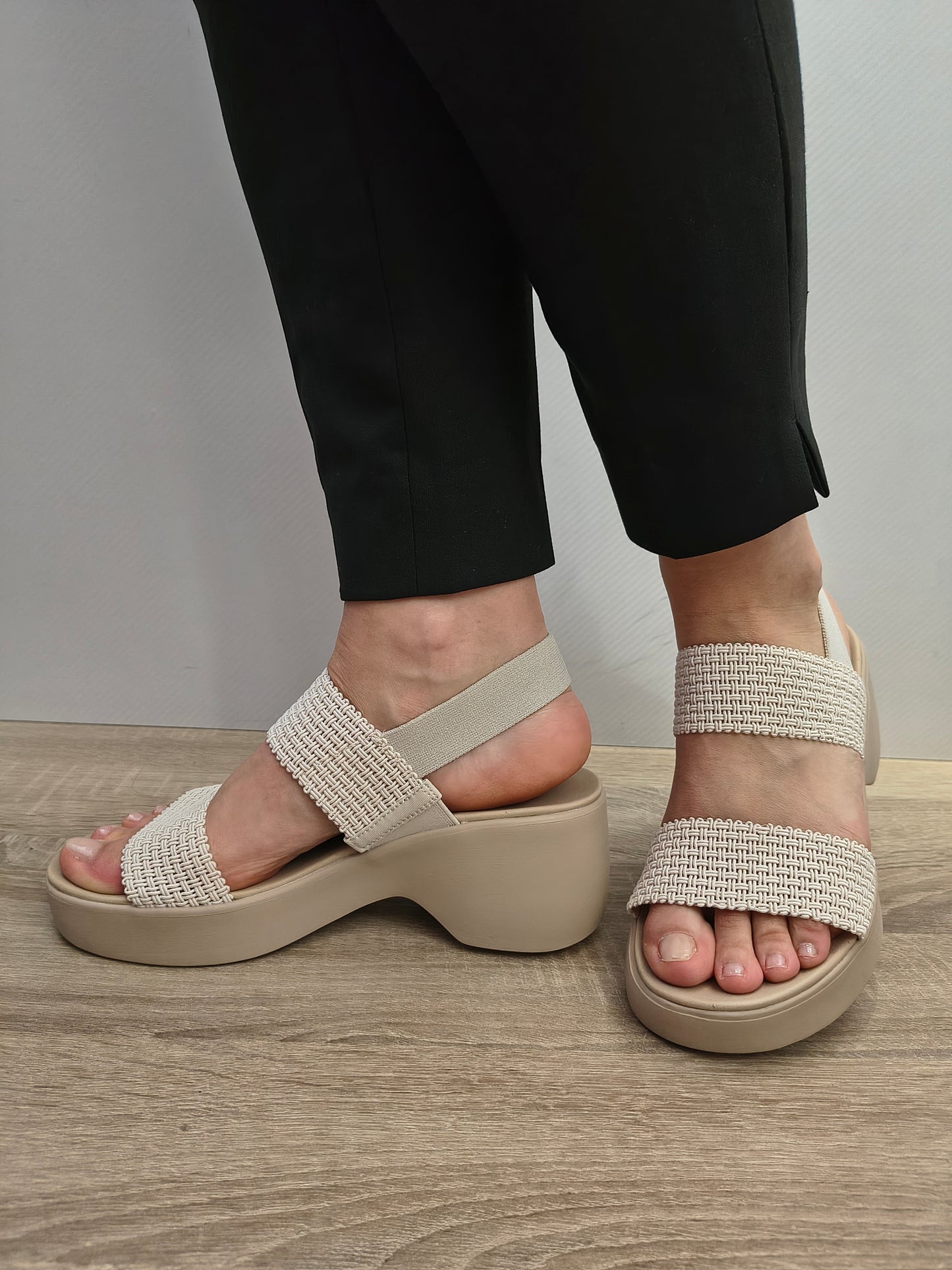 Sandale Casual Damă Skechers 119413 Ofwt Off White - Textil