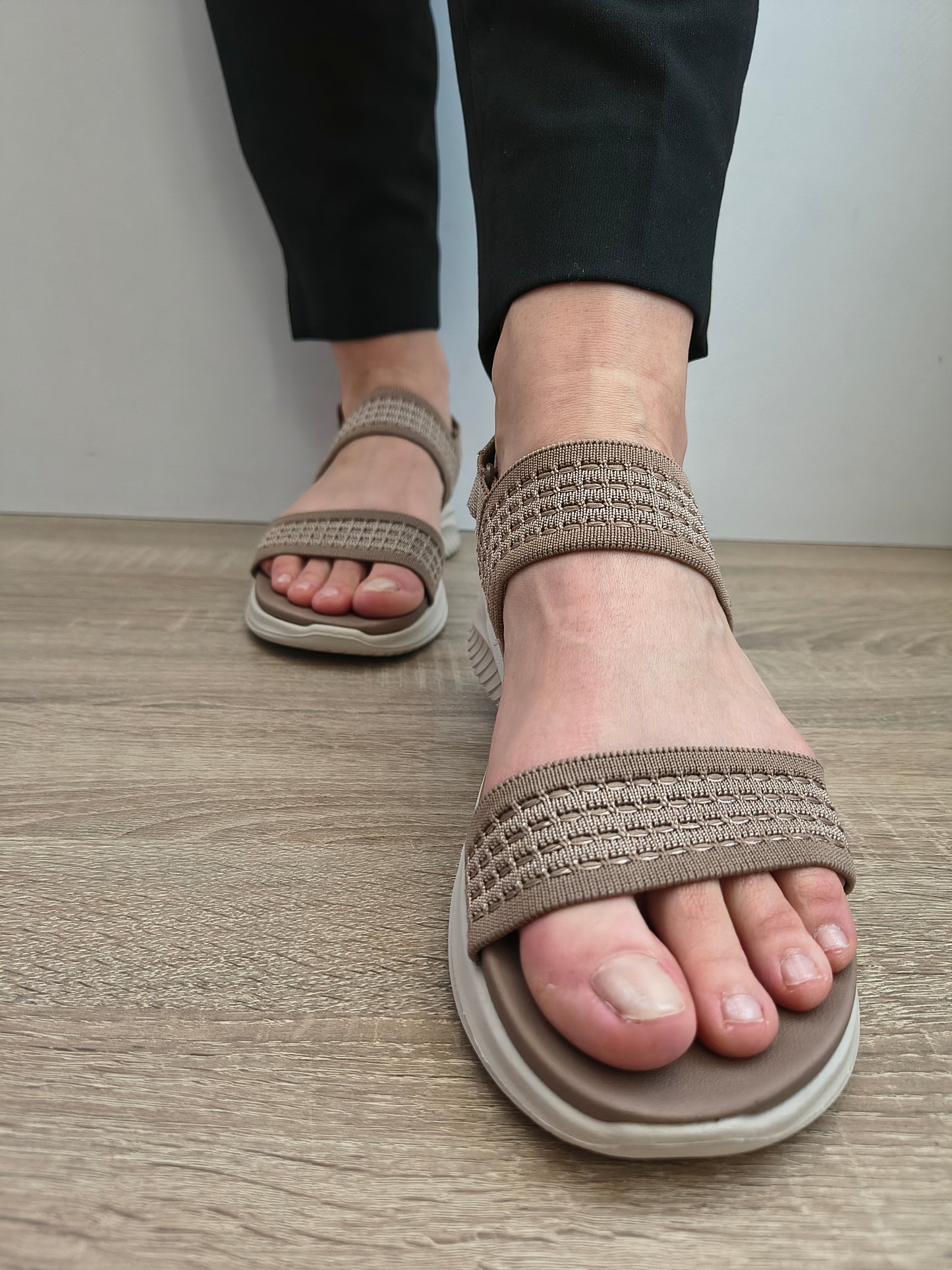 Sandale Casual Damă Skechers 164090 Moc Bej Mocha - Textil