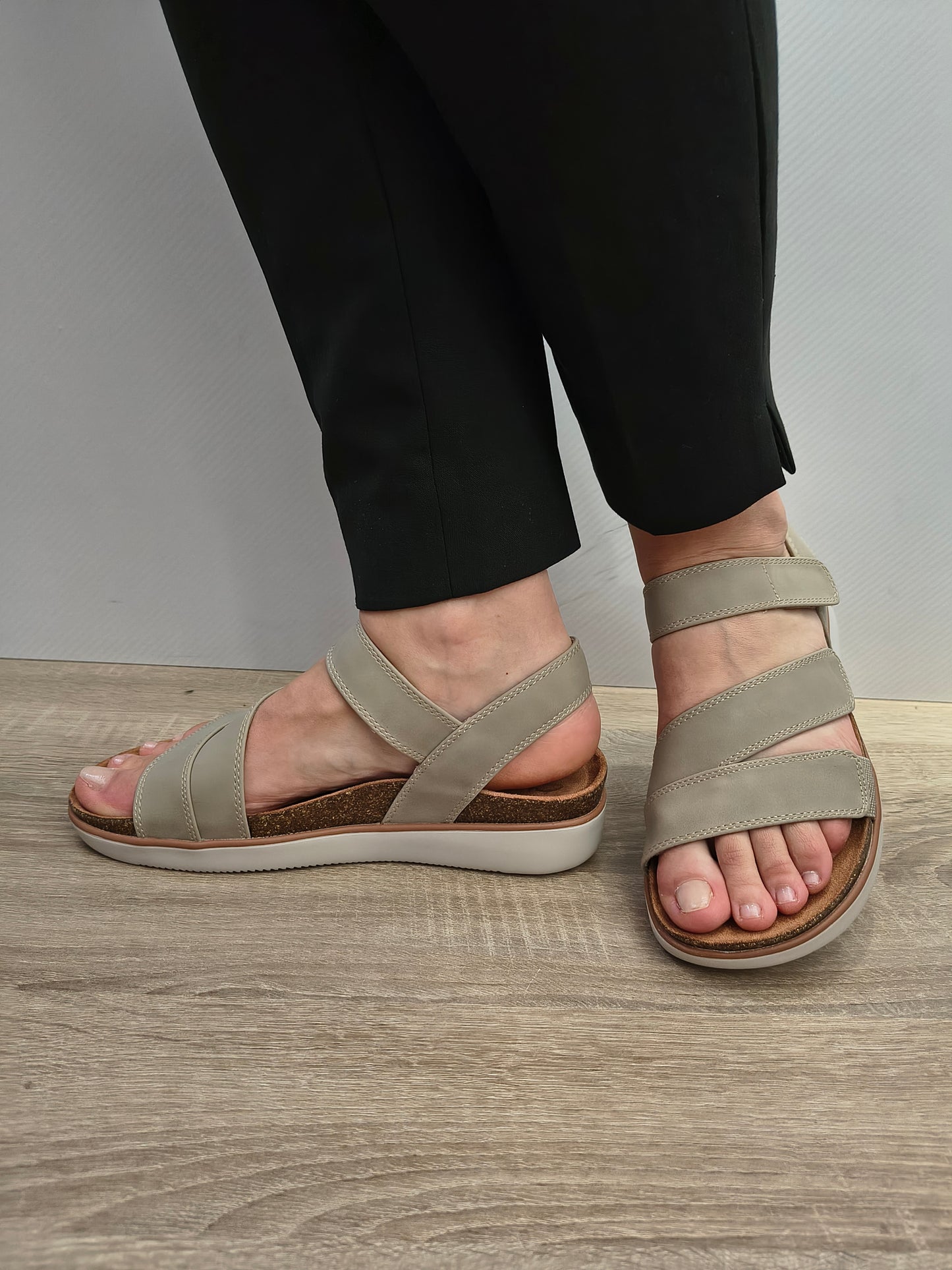 Sandale Casual Damă Skechers 163252 Tpe Taupe - Piele Ecologică