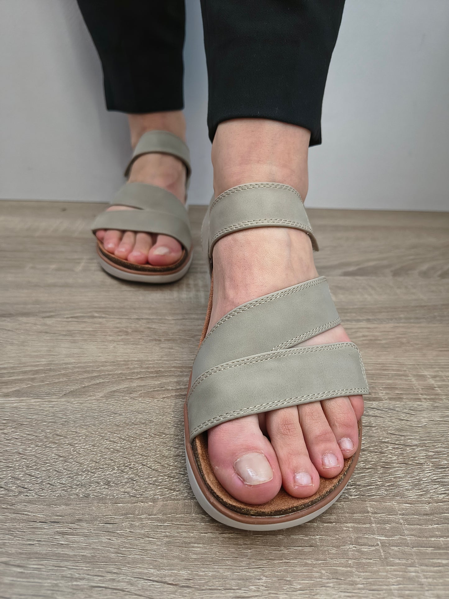 Sandale Casual Damă Skechers 163252 Tpe Taupe - Piele Ecologică