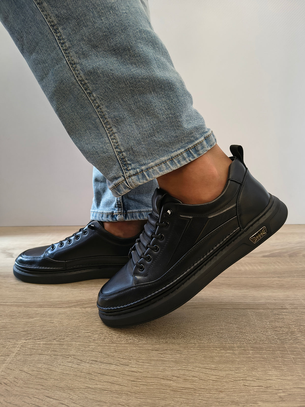 Pantofi Casual Bărbați Mels W27011 Negru - Piele Naturală - imagine 5