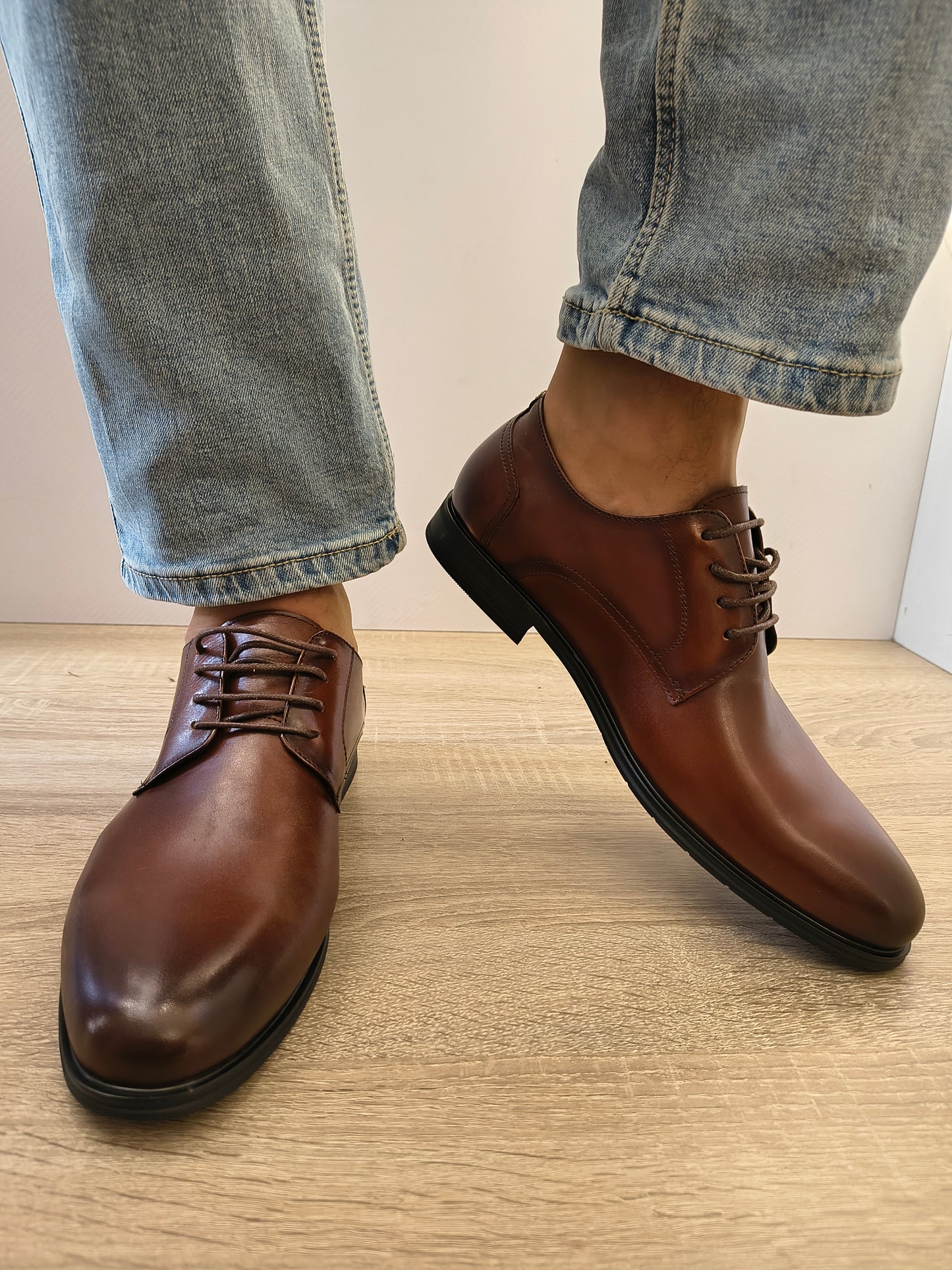 Pantofi Eleganti Bărbați Eldemas F32579121-1 Maro - Piele Naturală