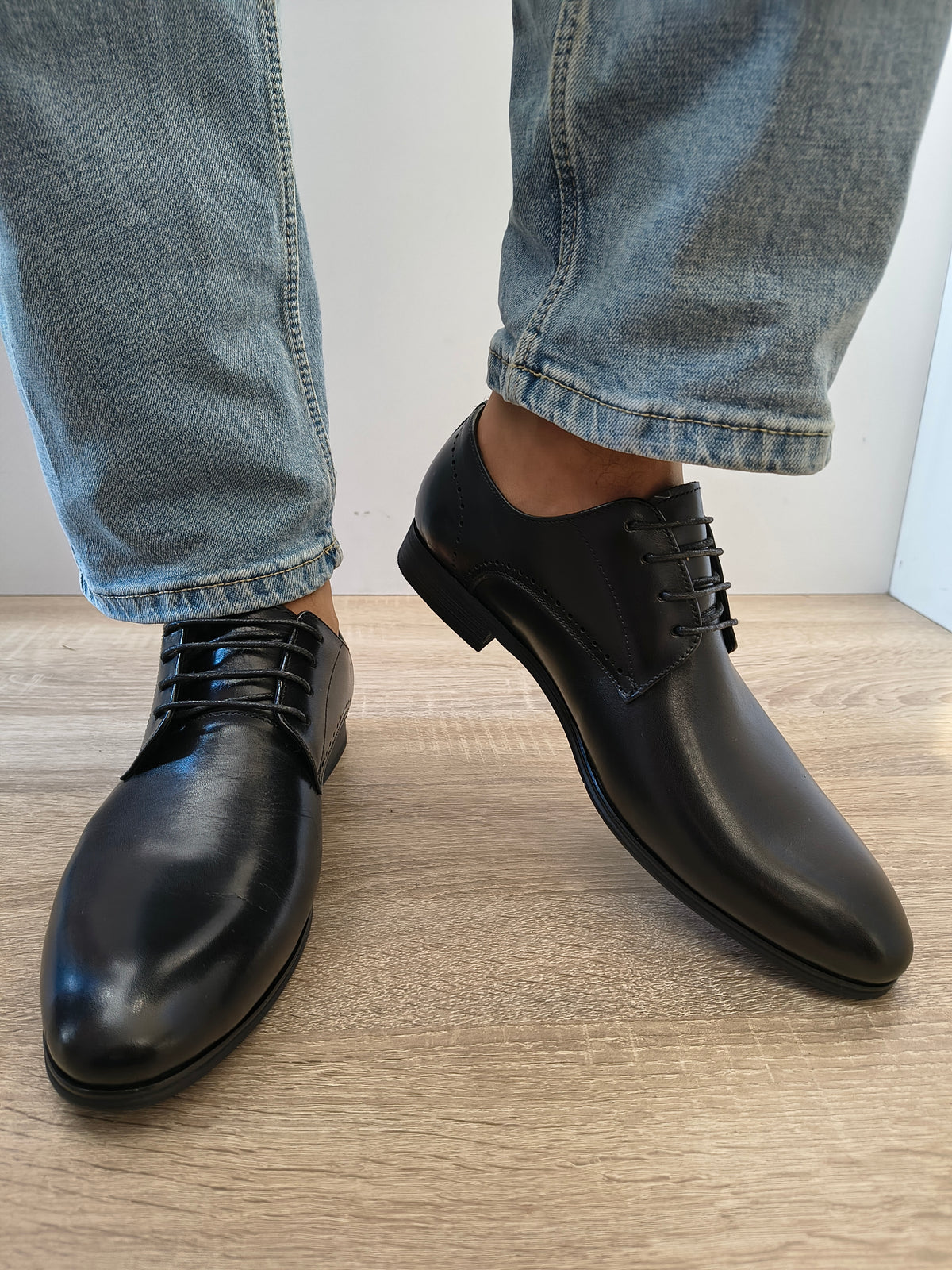 Pantofi Eleganti Bărbați Eldemas F606222-1 Negru - Piele Naturală - imagine 3