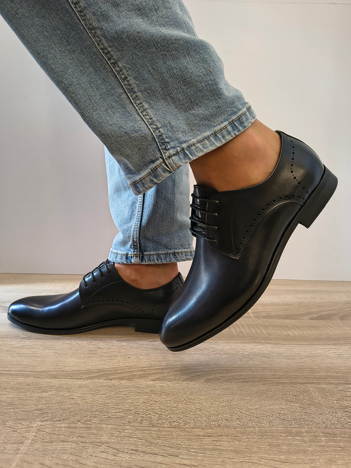 Pantofi Eleganti Bărbați Eldemas F606222-1 Negru - Piele Naturală - imagine 5