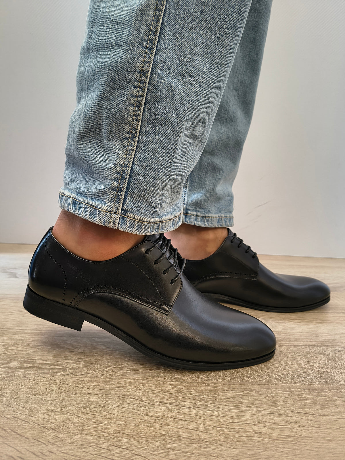 Pantofi Eleganti Bărbați Eldemas F606222-1 Negru - Piele Naturală - imagine 2
