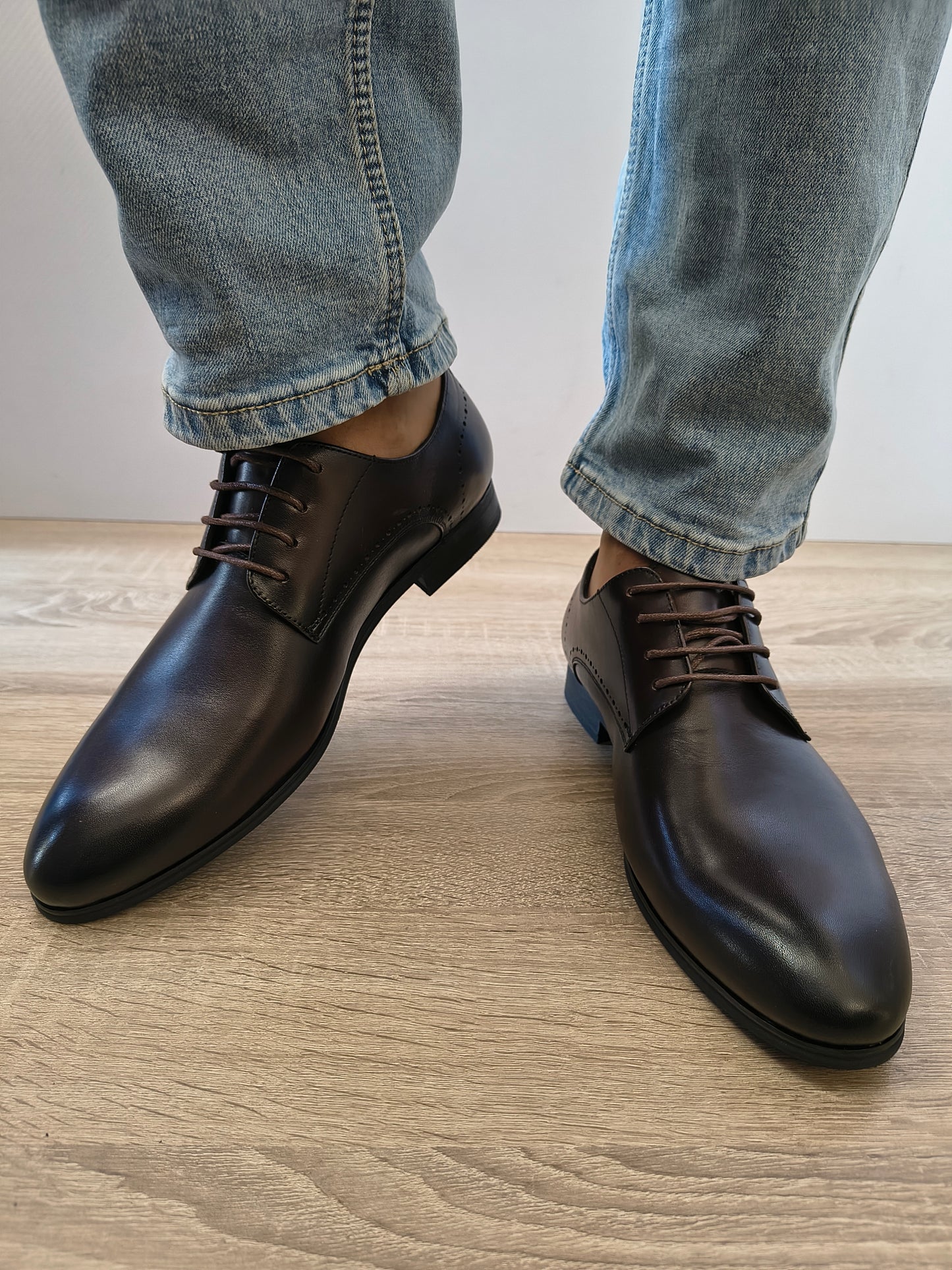 Pantofi Eleganti Bărbați Eldemas F606222-1 Maro Inchis - Piele Naturală