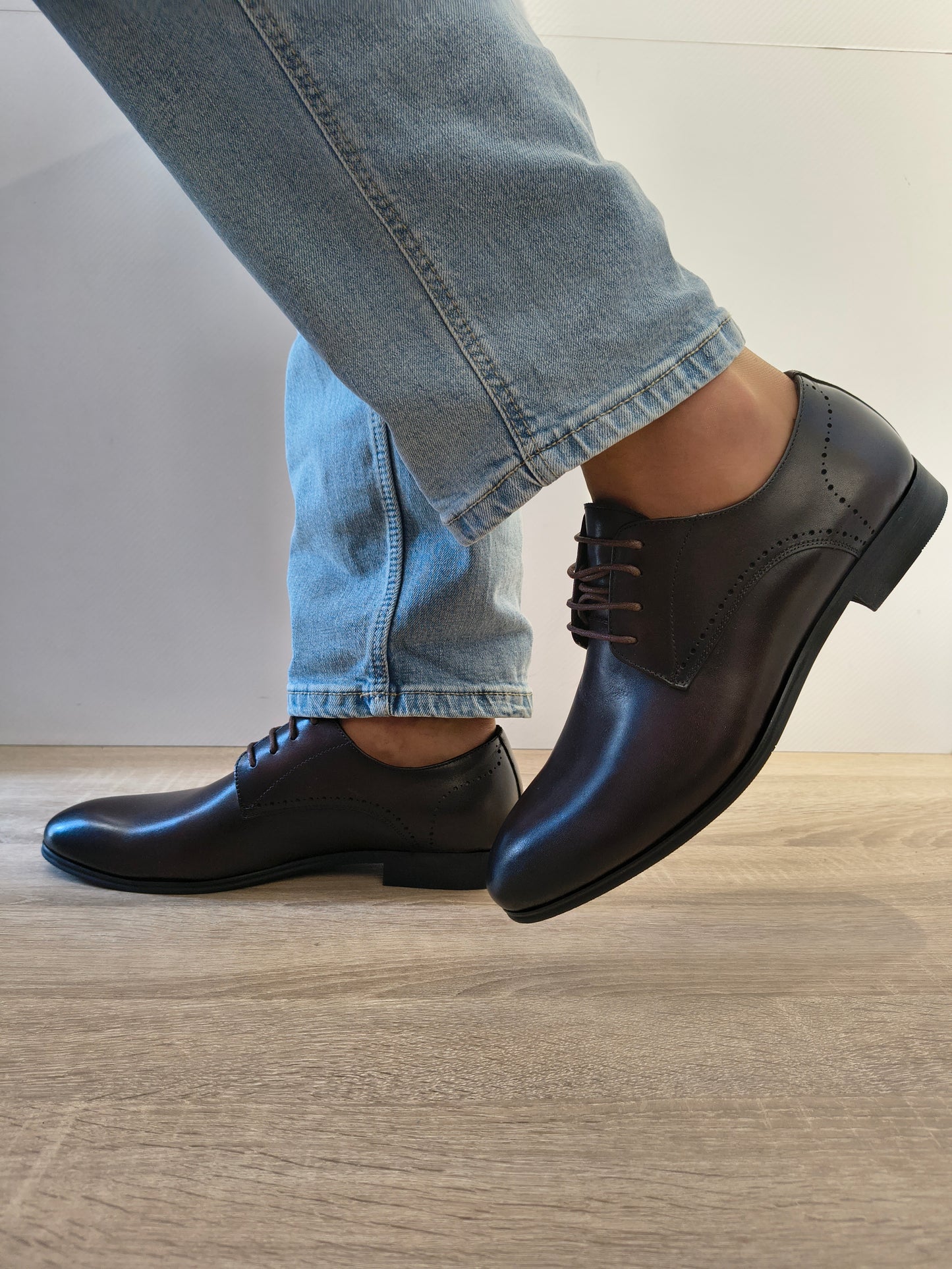Pantofi Eleganti Bărbați Eldemas F606222-1 Maro Inchis - Piele Naturală