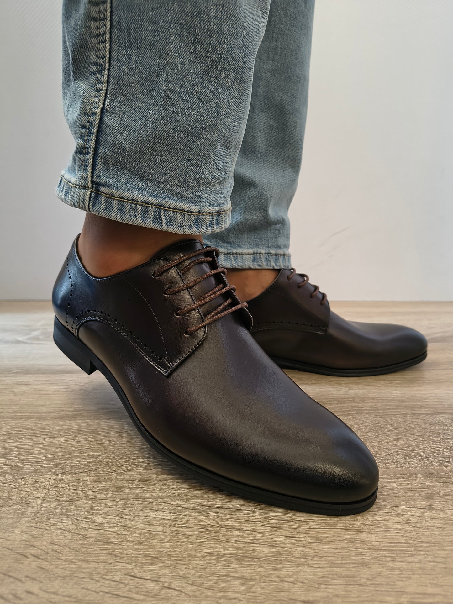 Pantofi Eleganti Bărbați Eldemas F606222-1 Maro Inchis - Piele Naturală