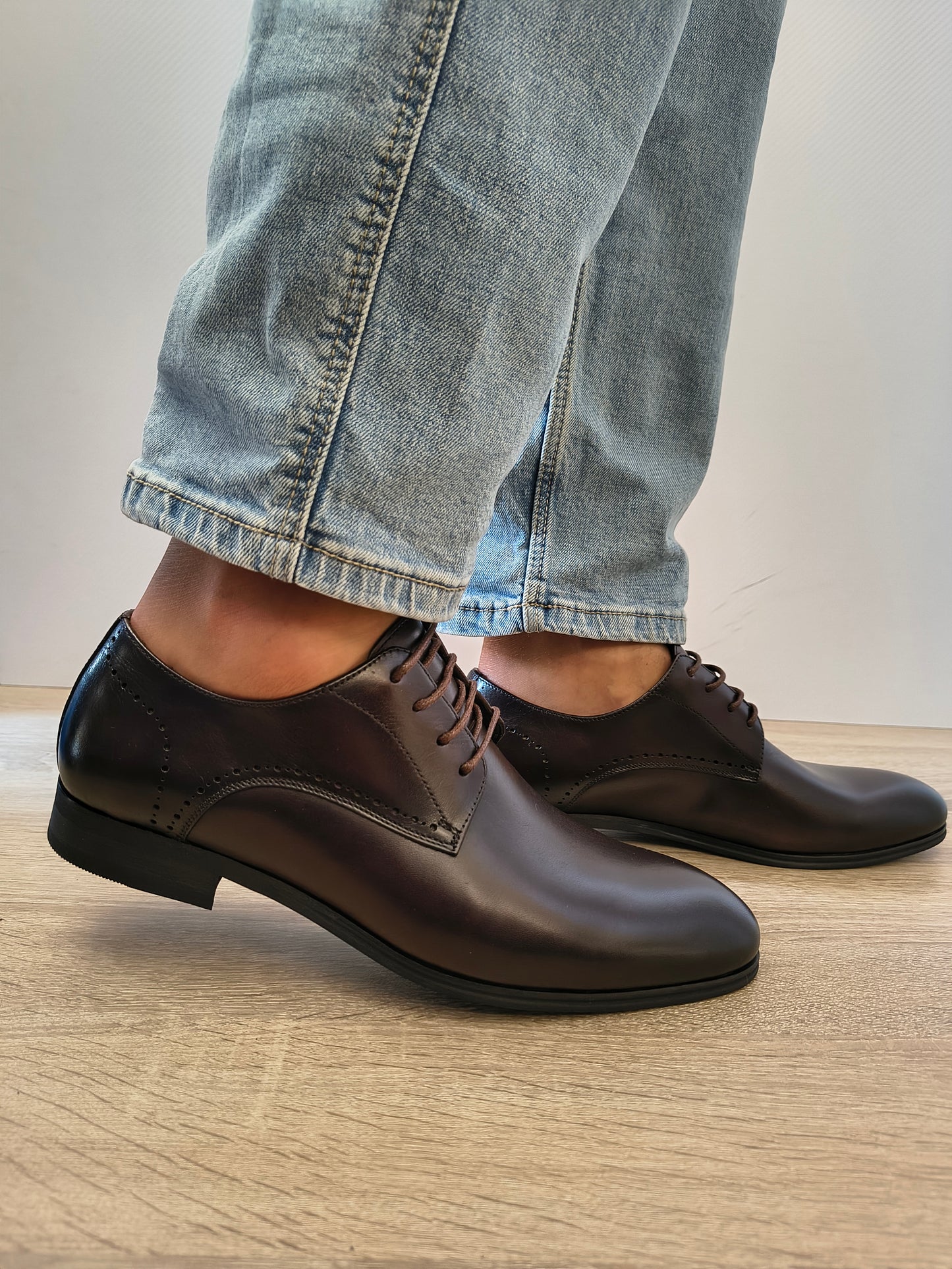 Pantofi Eleganti Bărbați Eldemas F606222-1 Maro Inchis - Piele Naturală