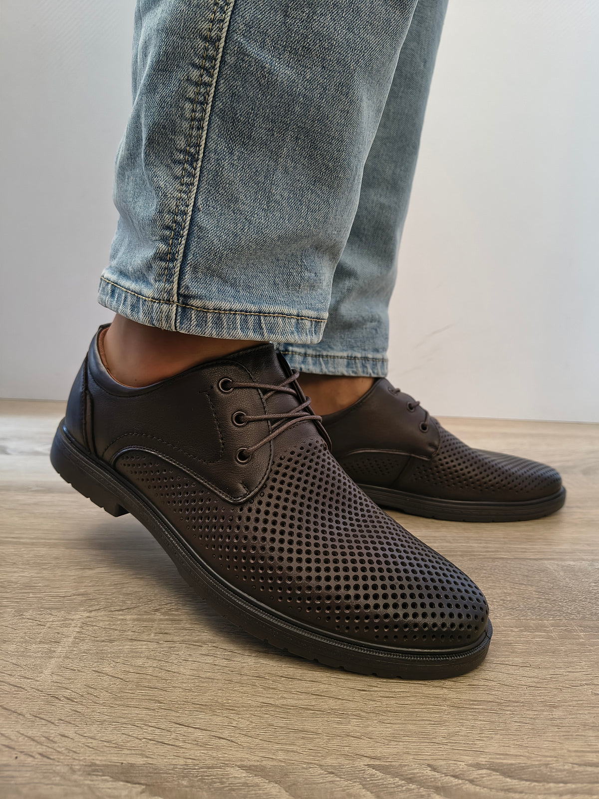 Pantofi Casual Bărbați Mels 230901 Maro Inchis - Piele Naturală - imagine 6