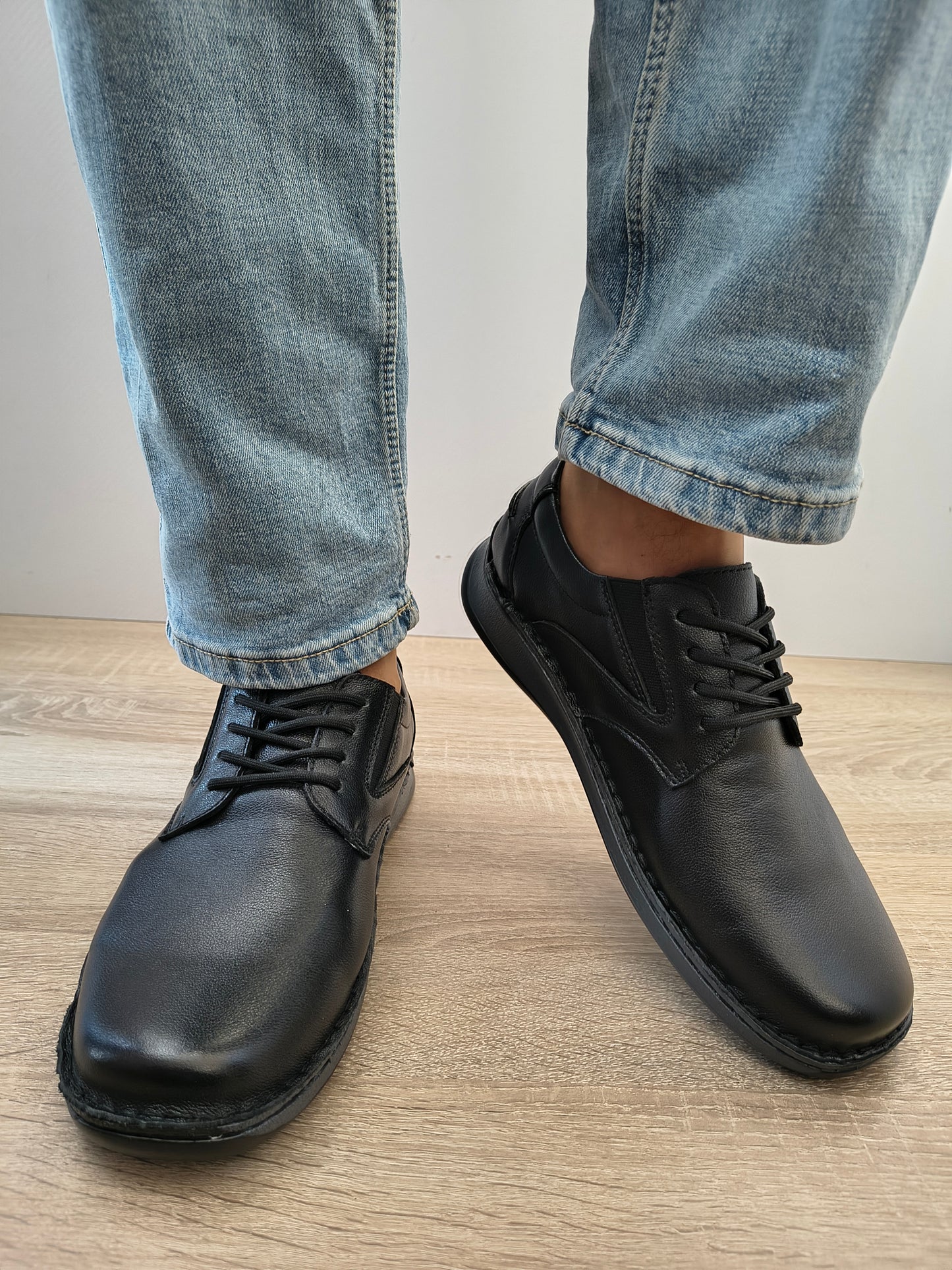 Pantofi Casual Bărbați Otter 80007A 01-N Negru - Piele Naturală