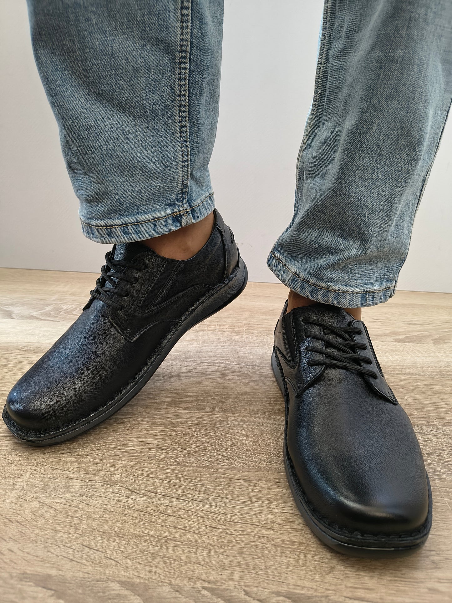 Pantofi Casual Bărbați Otter 80007A 01-N Negru - Piele Naturală