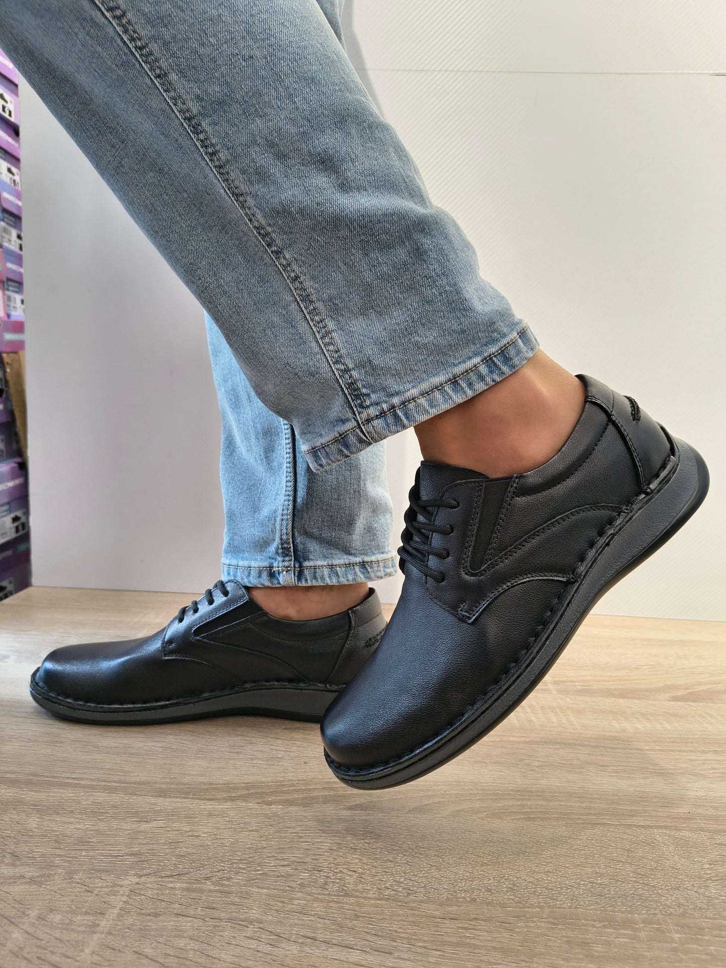 Pantofi Casual Bărbați Otter 80007A 01-N Negru - Piele Naturală