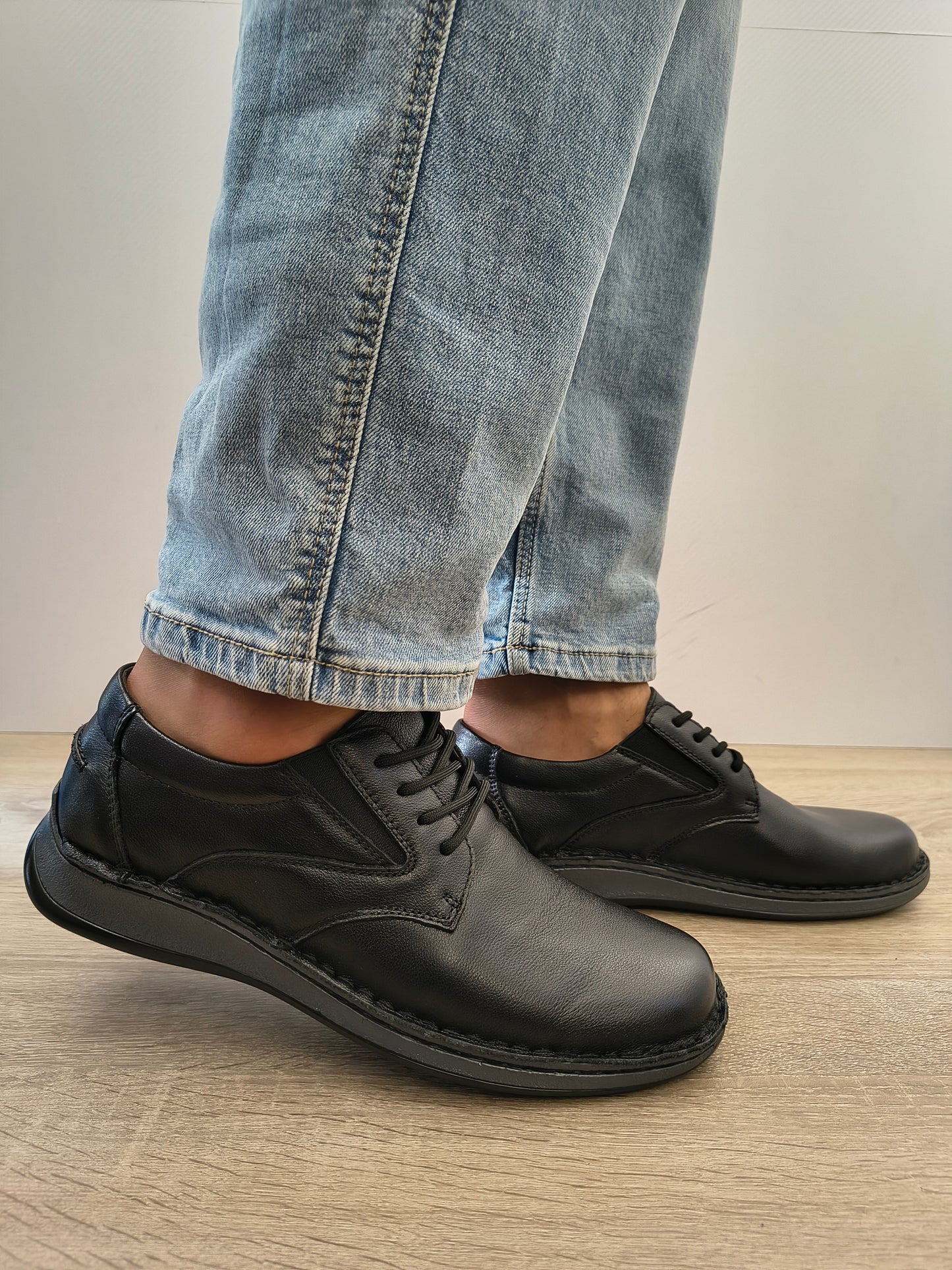 Pantofi Casual Bărbați Otter 80007A 01-N Negru - Piele Naturală