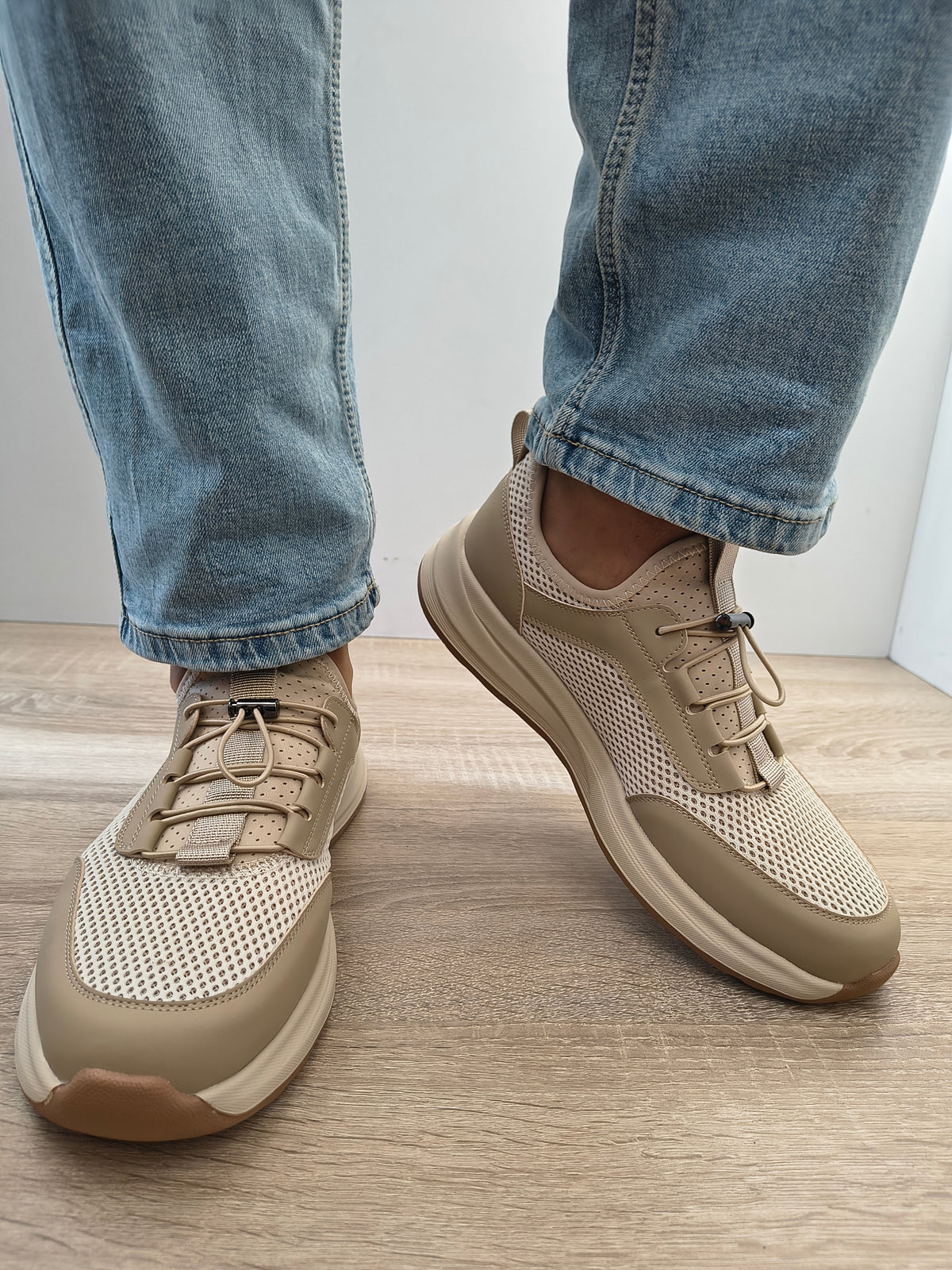 Pantofi Perforati Bărbați Otter 80018C 03-T Bej - Piele Naturală Nubuck - imagine 3