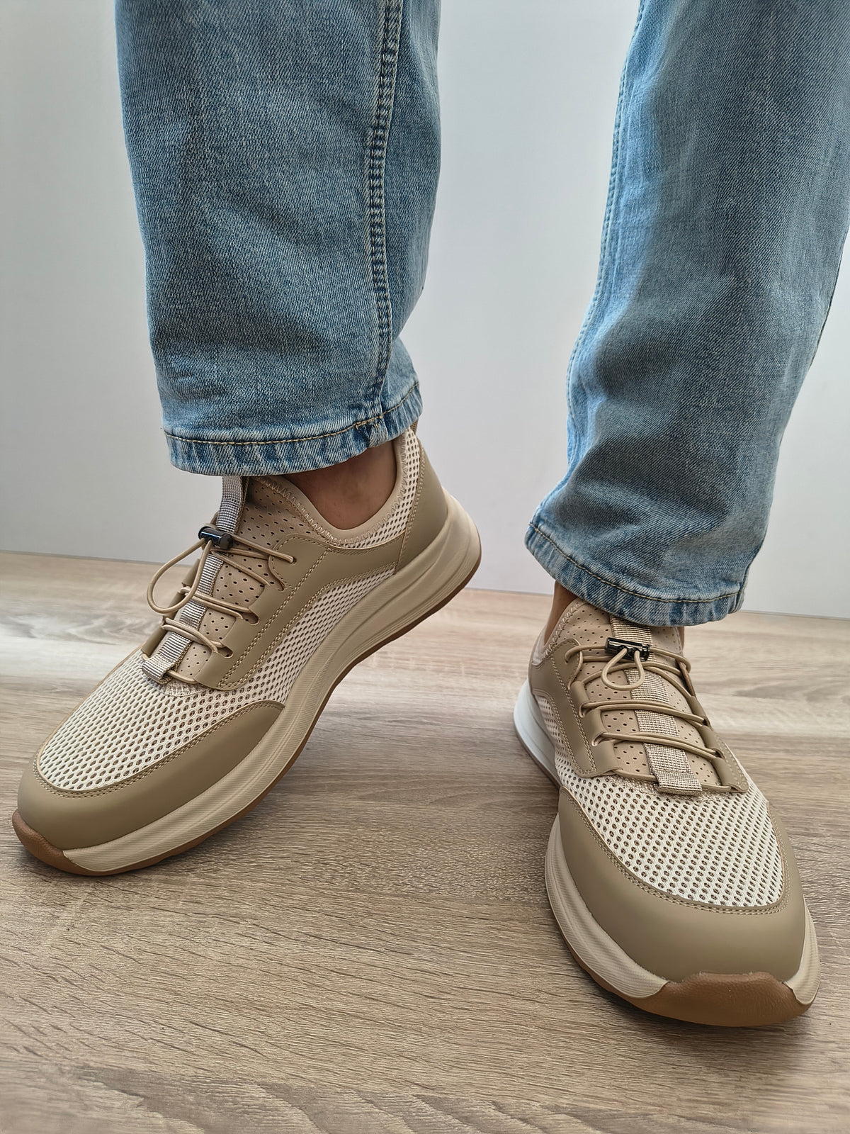 Pantofi Perforati Bărbați Otter 80018C 03-T Bej - Piele Naturală Nubuck - imagine 4