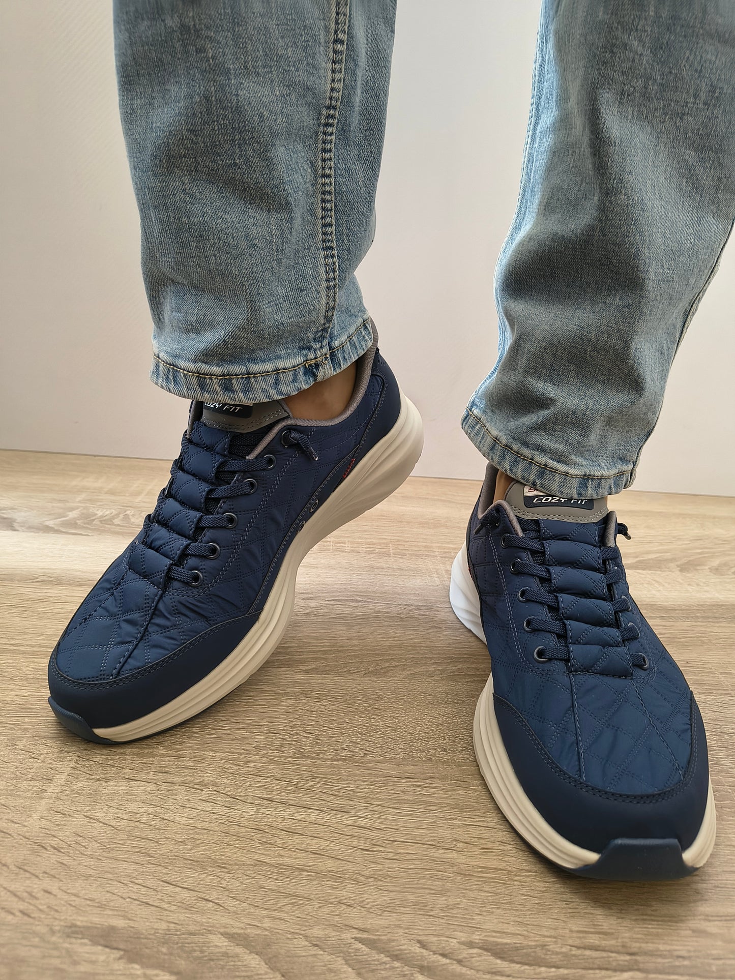 Pantofi Casual Bărbați Skechers 232619 Nvgy Navy - Textil + Piele Ecologică