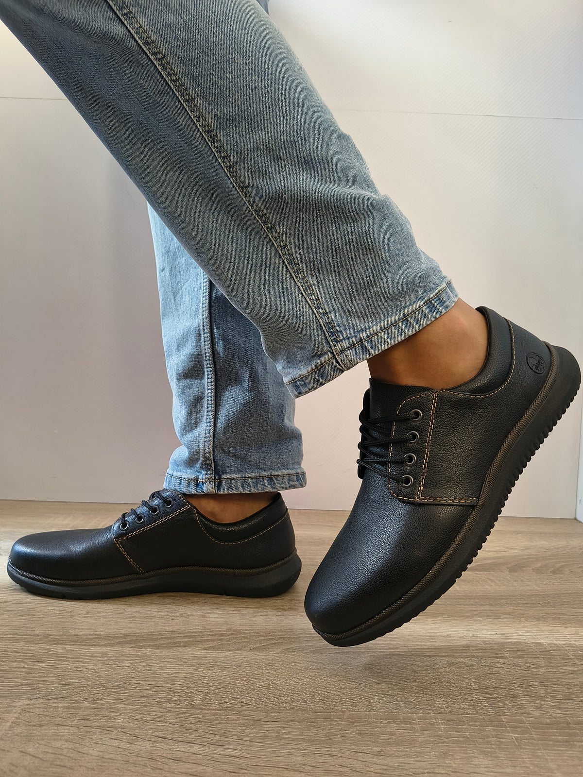 Pantofi Casual Bărbați Rieker 10424-00 Negru - Piele Naturală + Ecologică - imagine 5