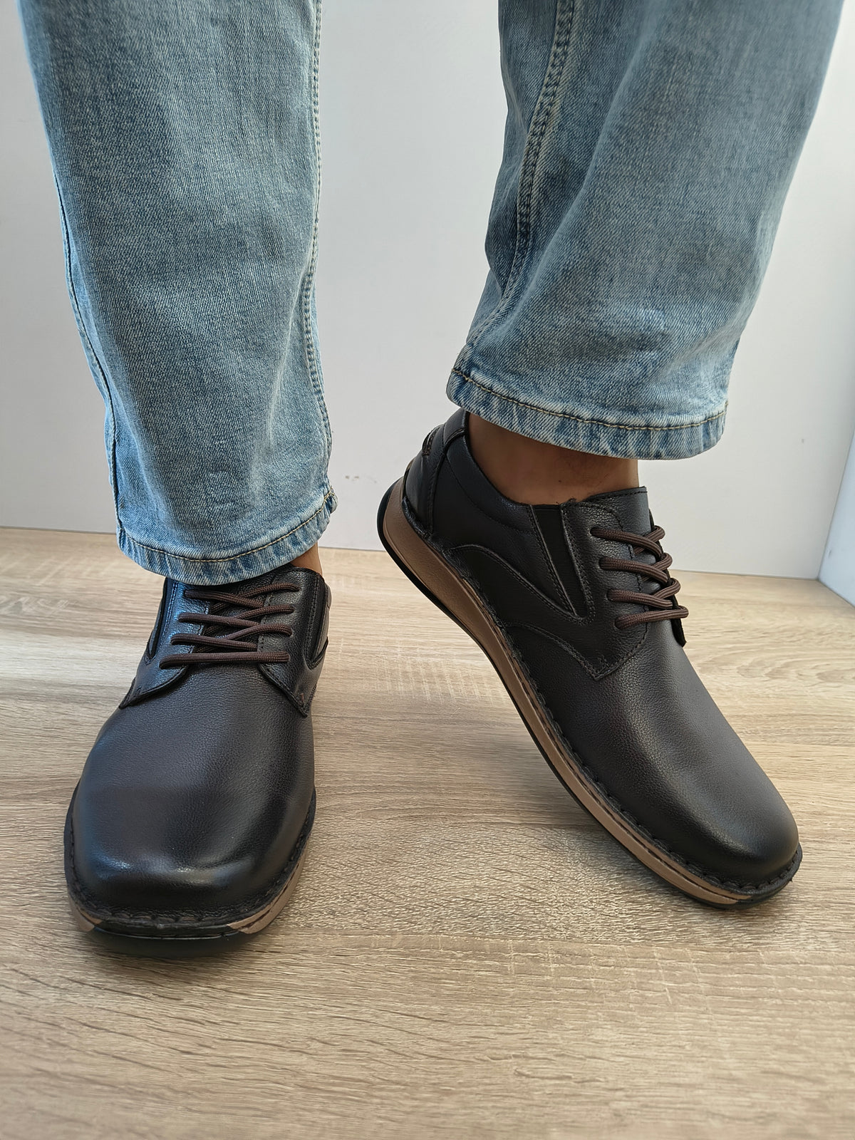 Pantofi Casual Bărbați Otter 80007B C4-N Maro Inchis - Piele Naturală - imagine 3