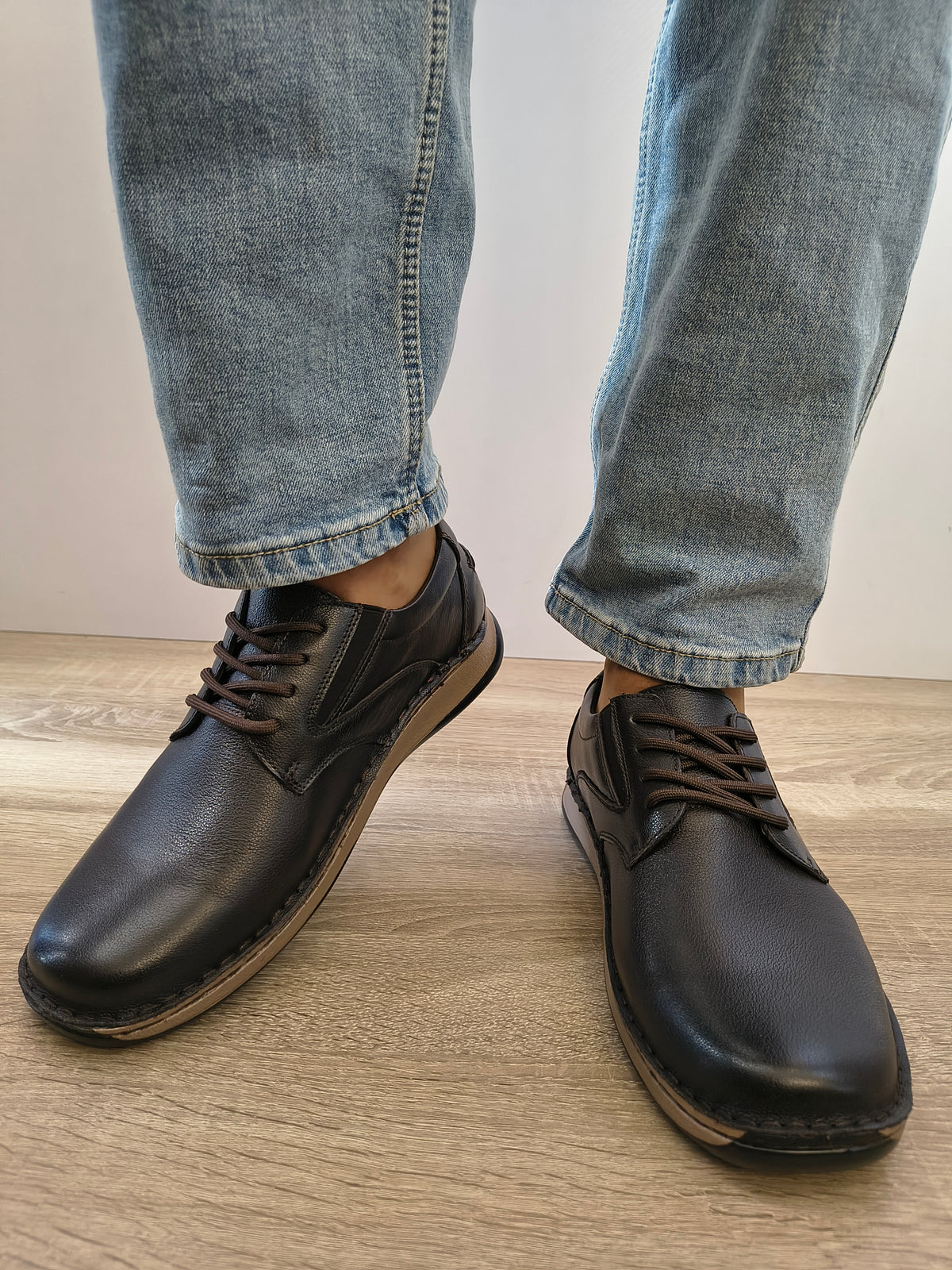 Pantofi Casual Bărbați Otter 80007B C4-N Maro Inchis - Piele Naturală - imagine 4