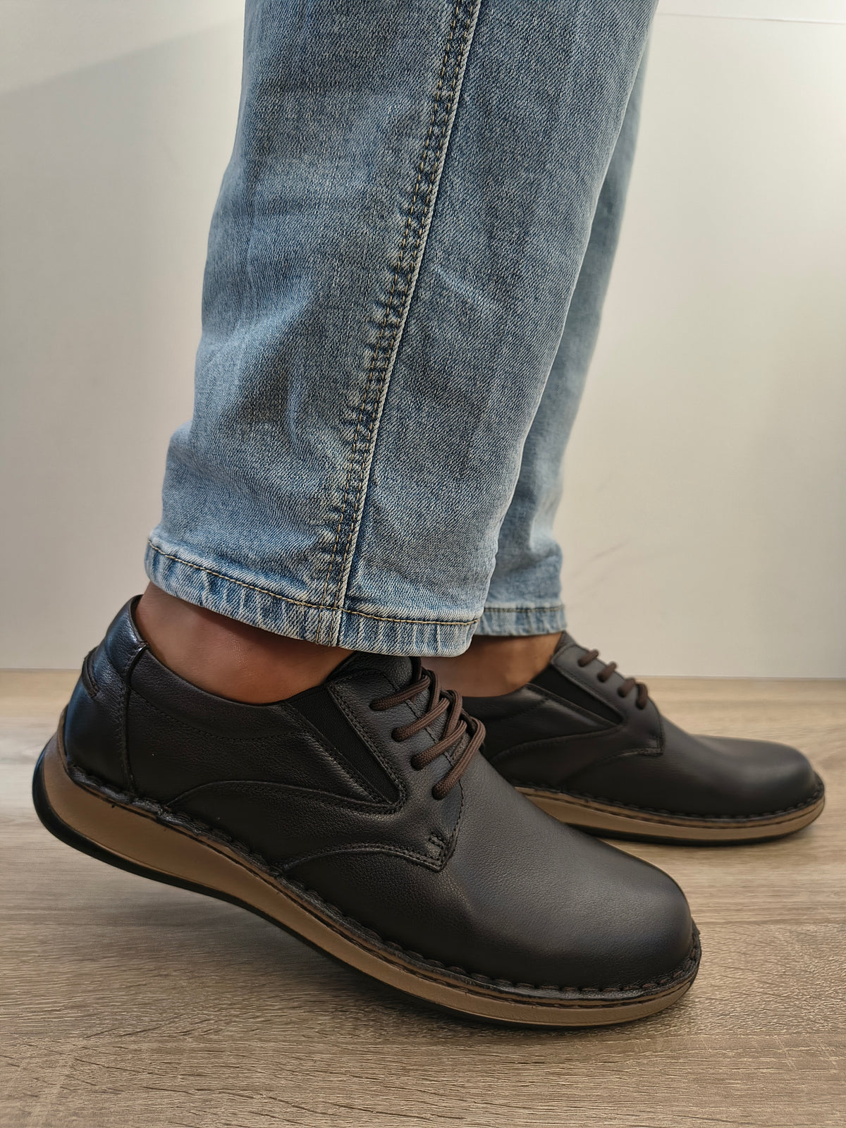 Pantofi Casual Bărbați Otter 80007B C4-N Maro Inchis - Piele Naturală - imagine 2
