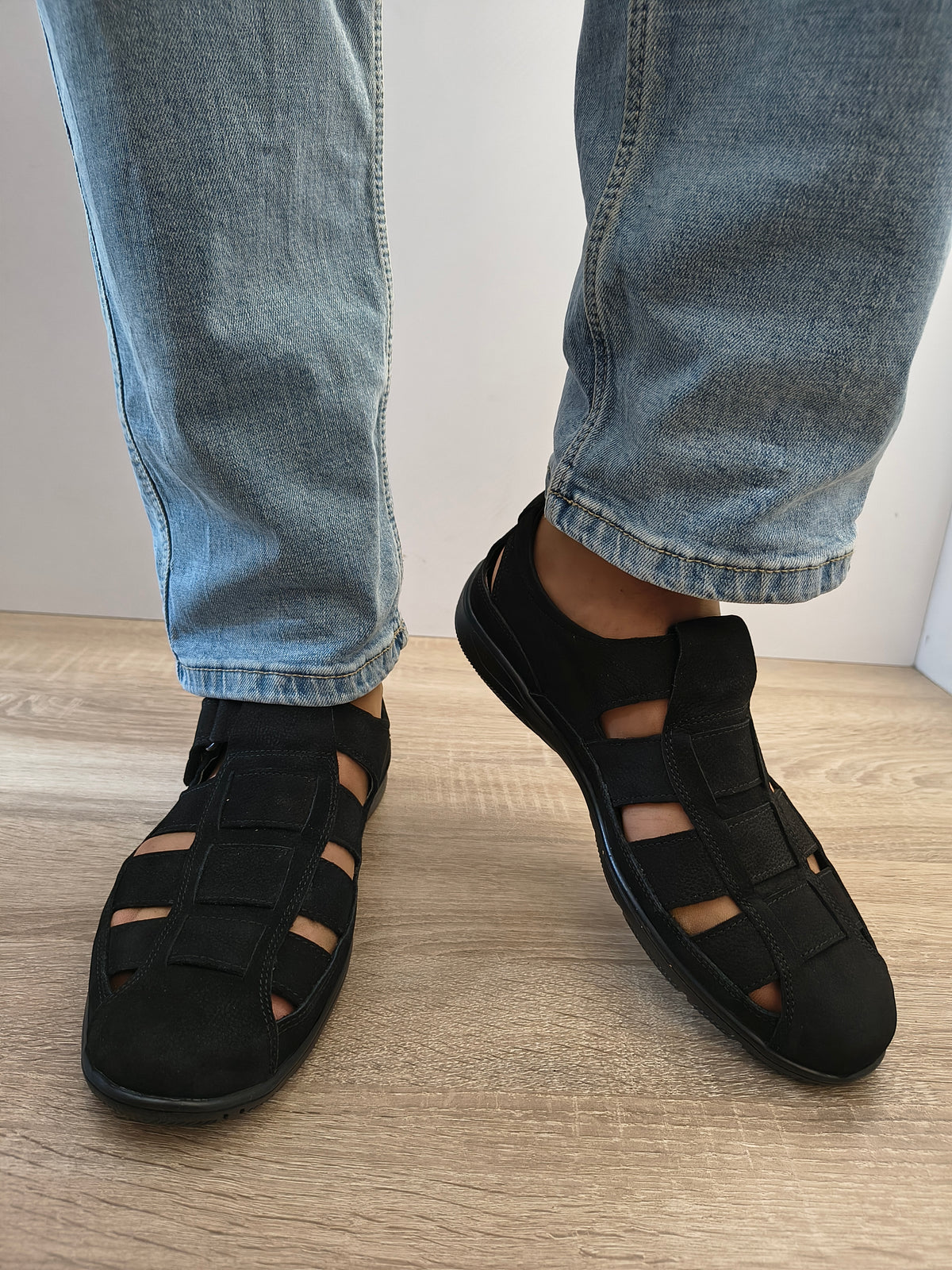 Pantofi Perforati Bărbați Otter OTA-18 01-2 Negru Nubuck - Piele Naturală Nubuck - imagine 3
