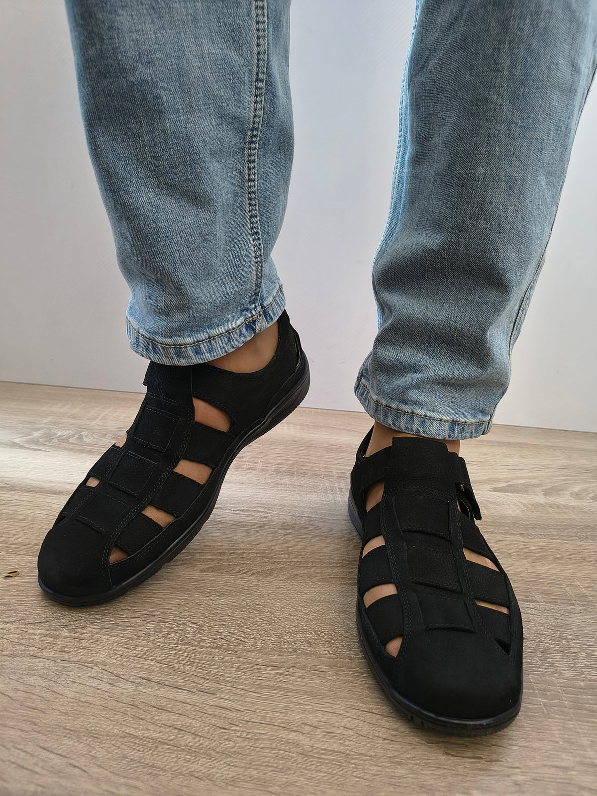 Pantofi Perforati Bărbați Otter OTA-18 01-2 Negru Nubuck - Piele Naturală Nubuck - imagine 4