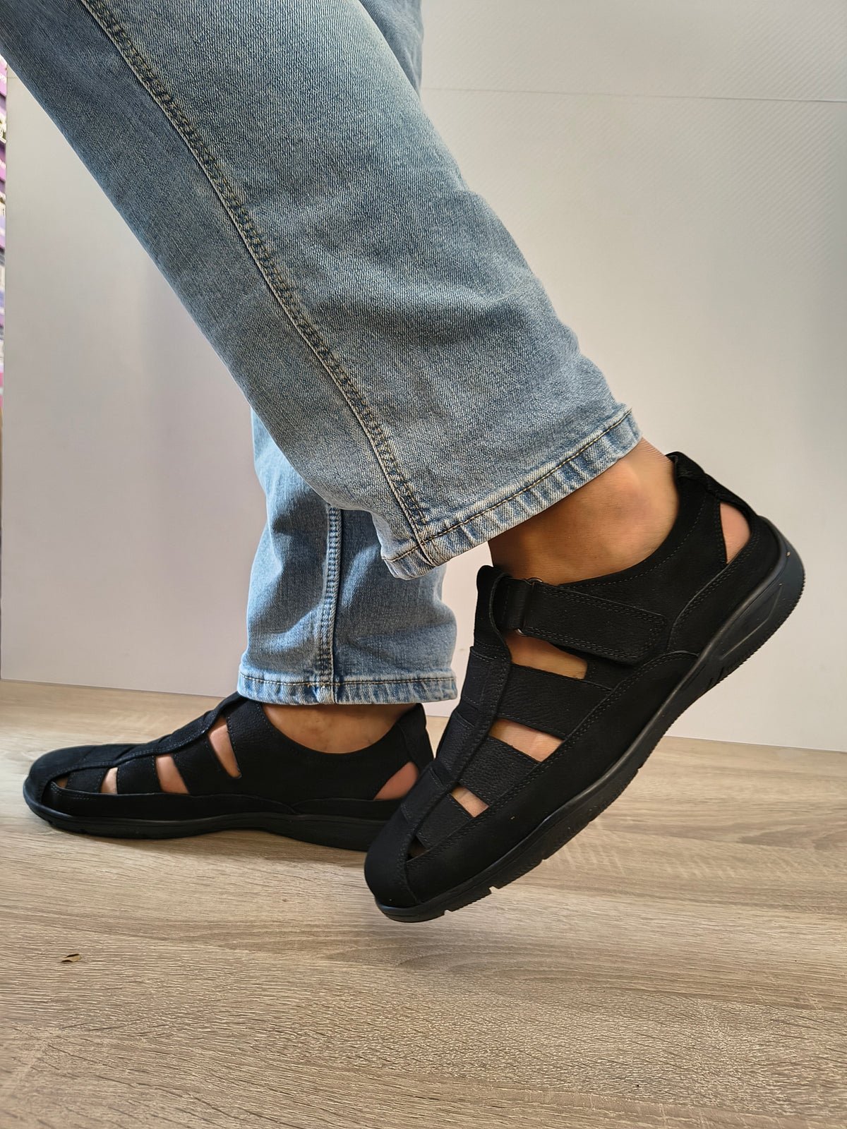 Pantofi Perforati Bărbați Otter OTA-18 01-2 Negru Nubuck - Piele Naturală Nubuck - imagine 5
