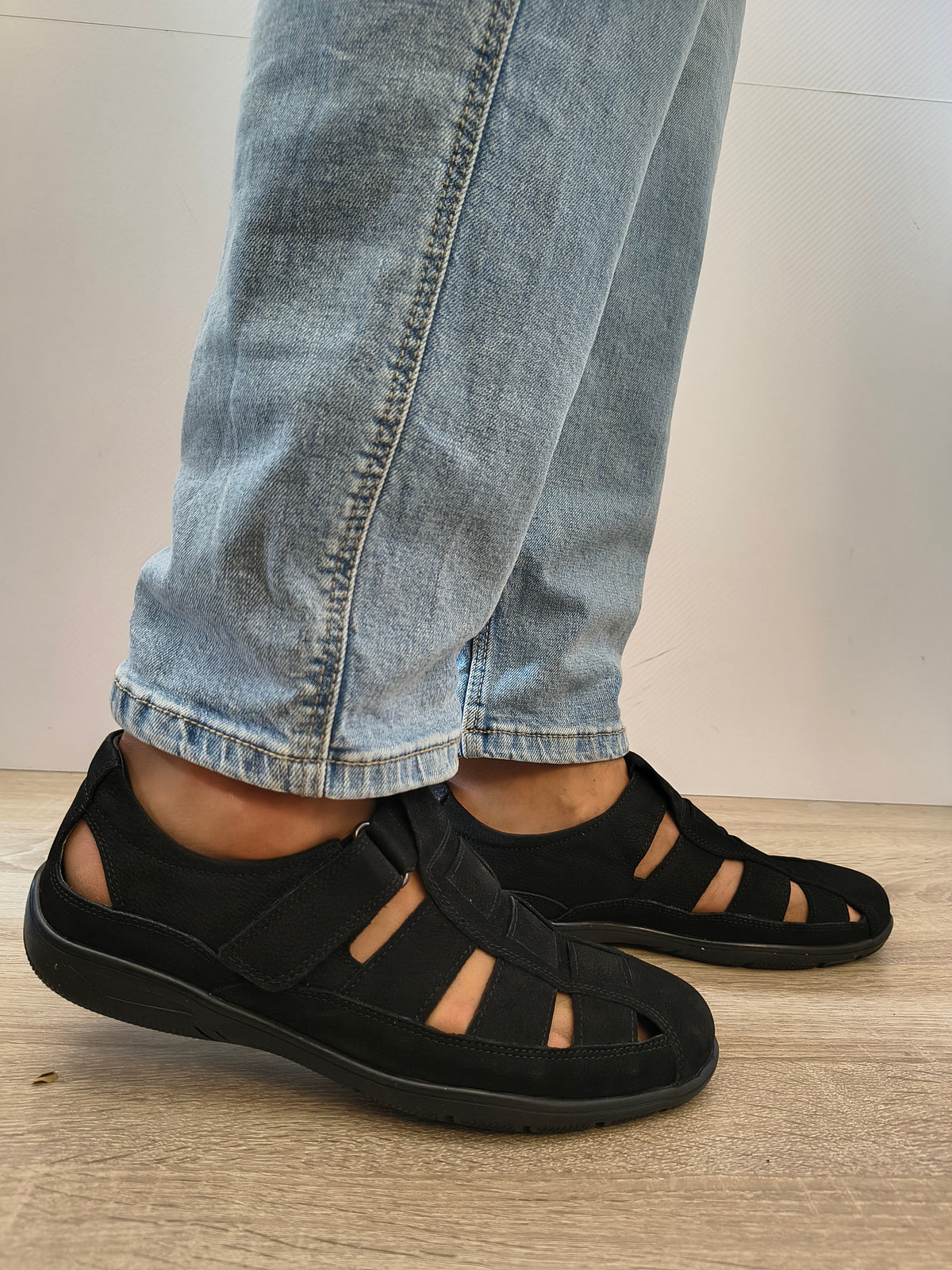 Pantofi Perforati Bărbați Otter OTA-18 01-2 Negru Nubuck - Piele Naturală Nubuck - imagine 2