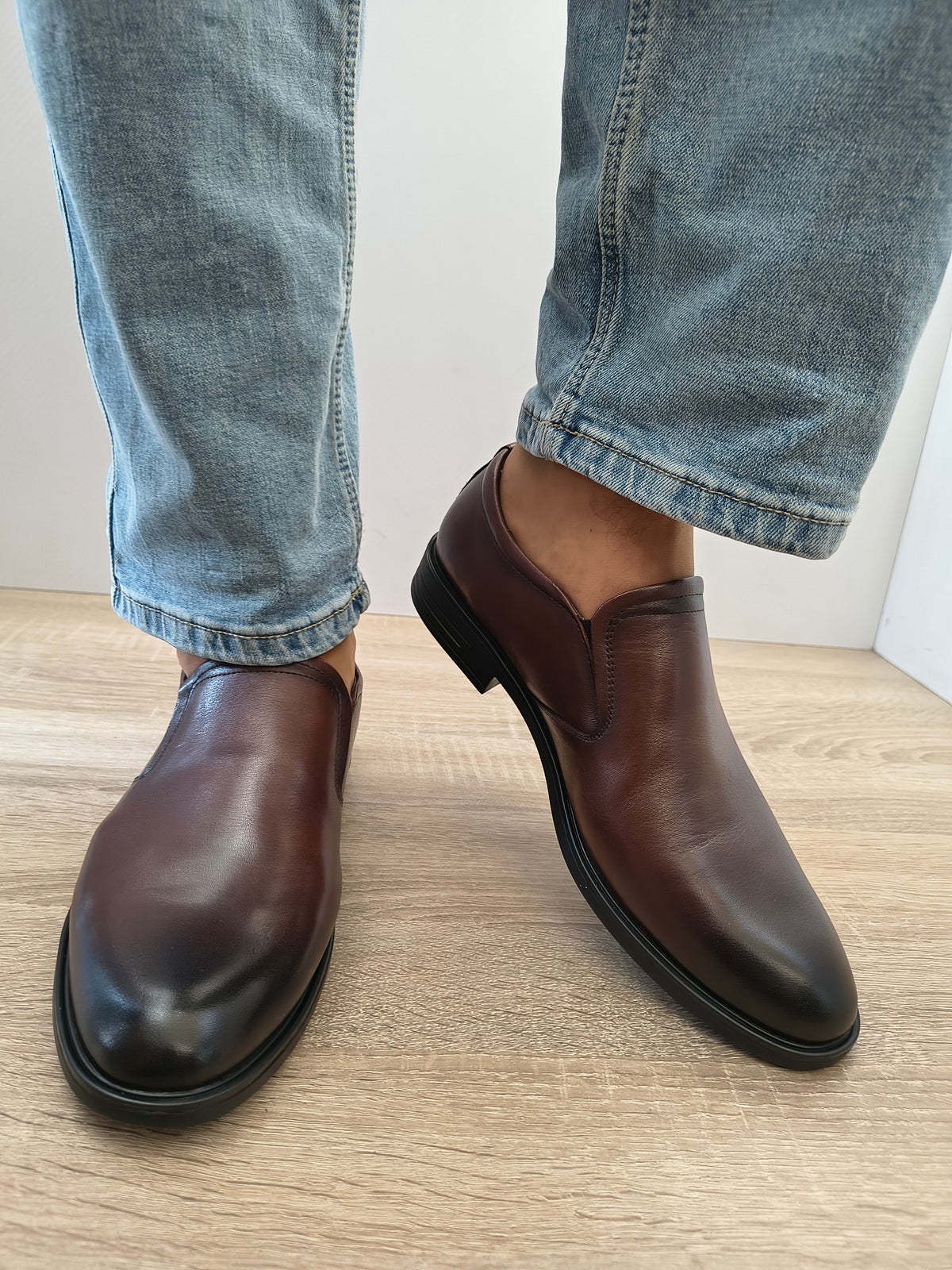 Pantofi Eleganti Bărbați Mels W27002 Maro - Piele Naturală - imagine 3